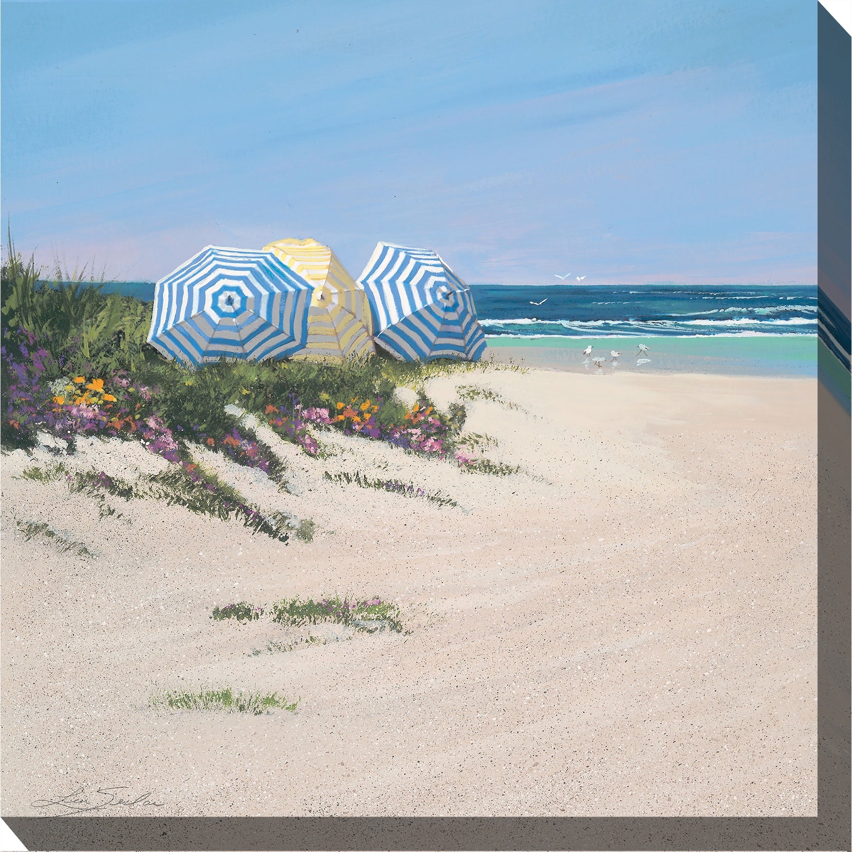 Beach Umbrellas Outdoor Wall Art | Jessica London