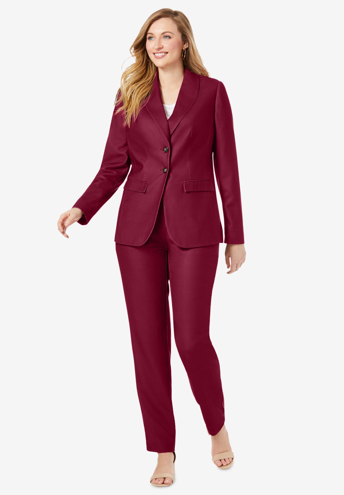 Single-Breasted Pant Suit | Jessica London