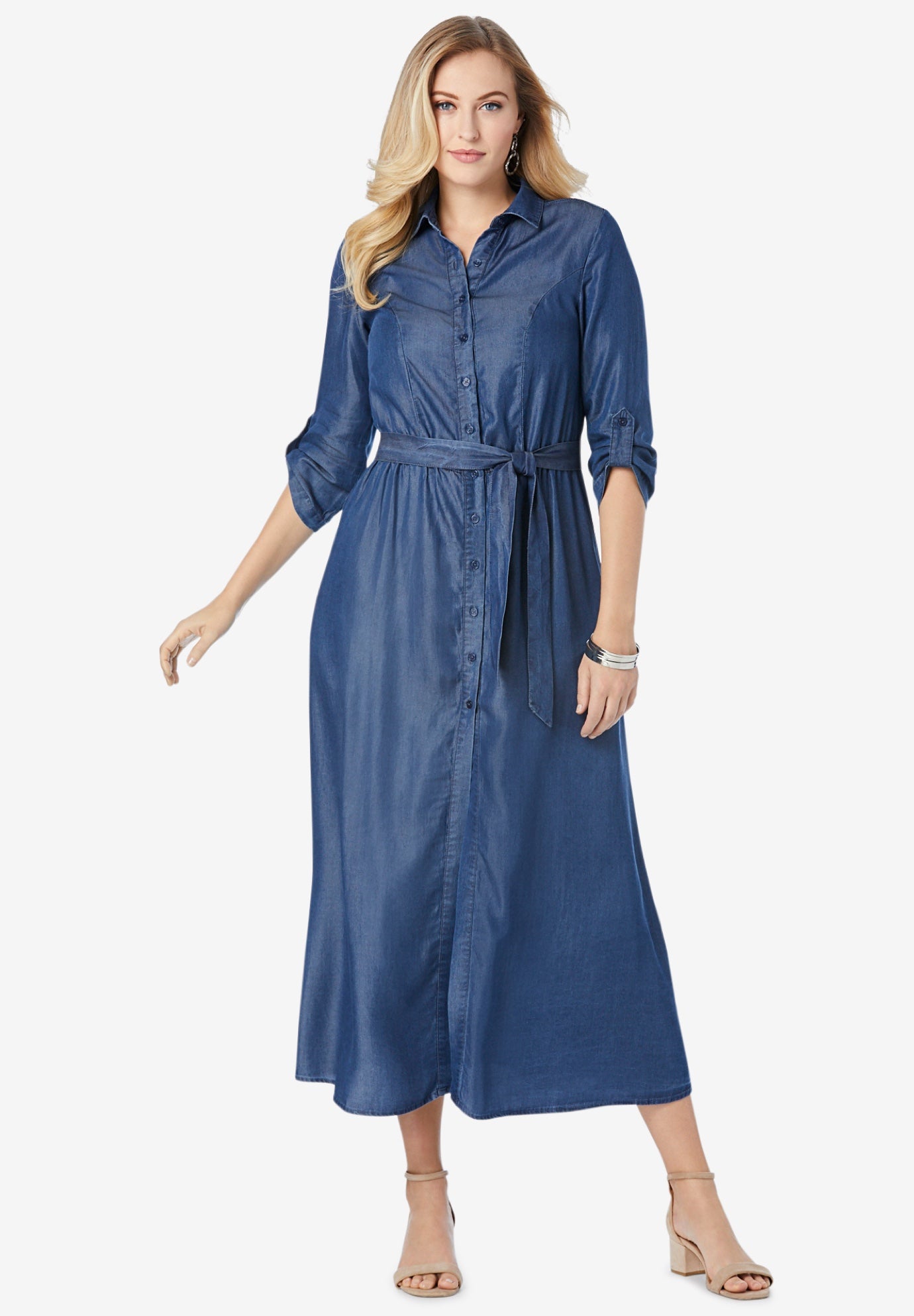 plus size jean maxi dress