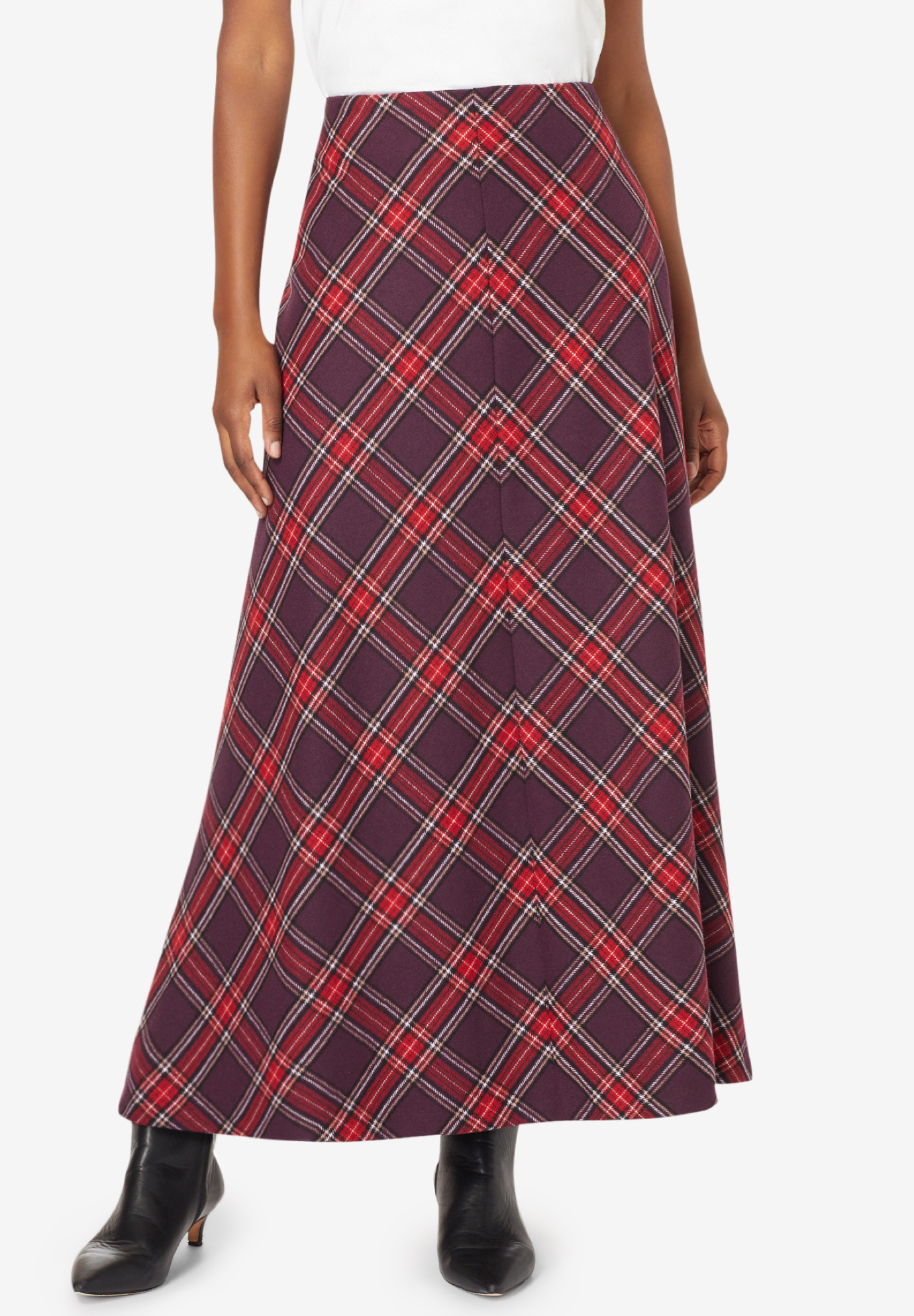 Wool-Blend Maxi Skirt, 