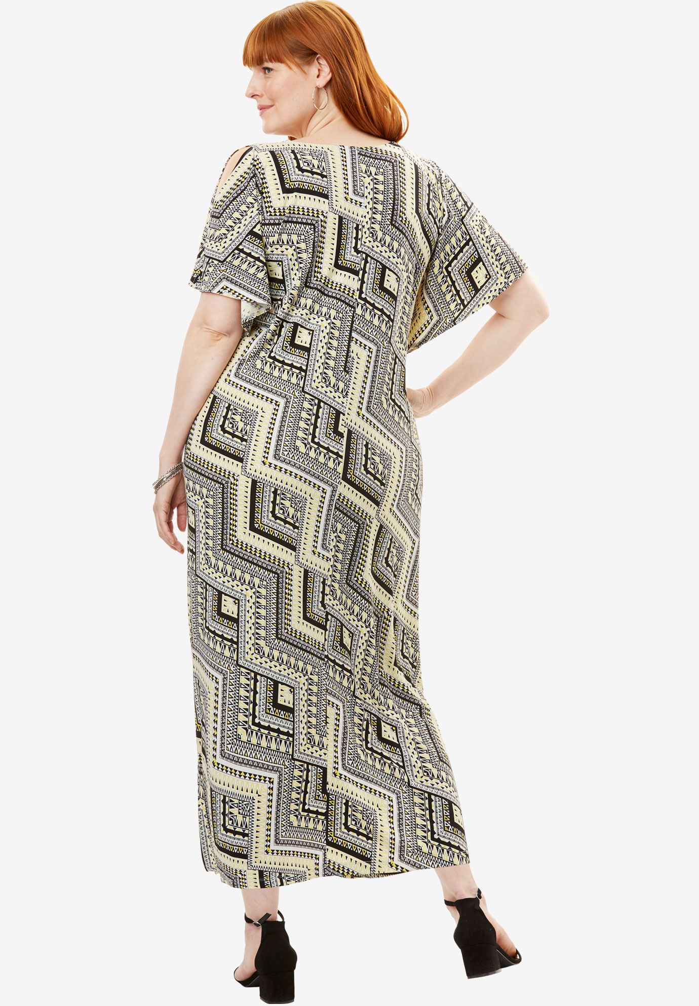 Travel Knit Cold Shoulder Maxi Dress Plus Size Dresses Jessica London