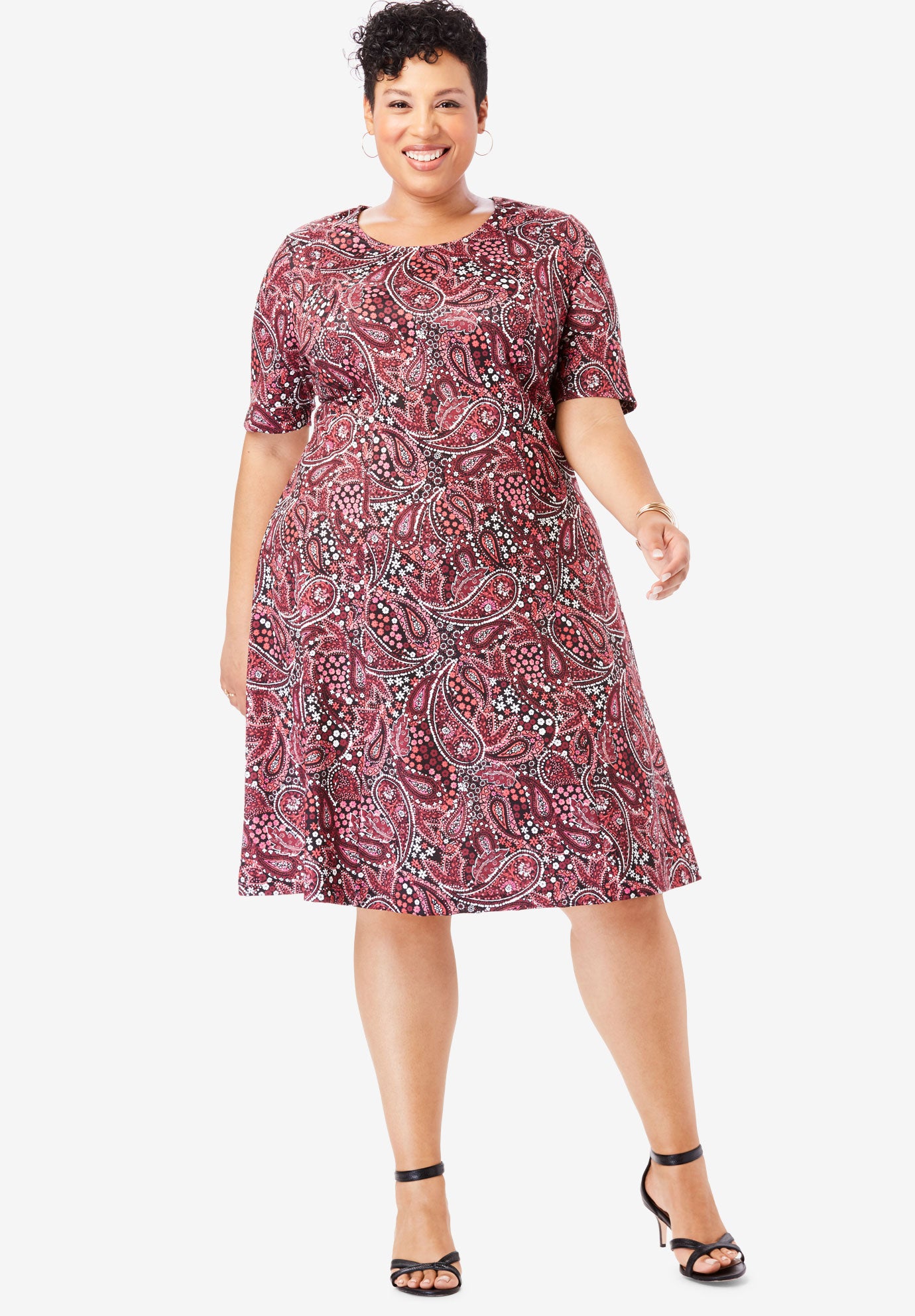 ponte flare dress