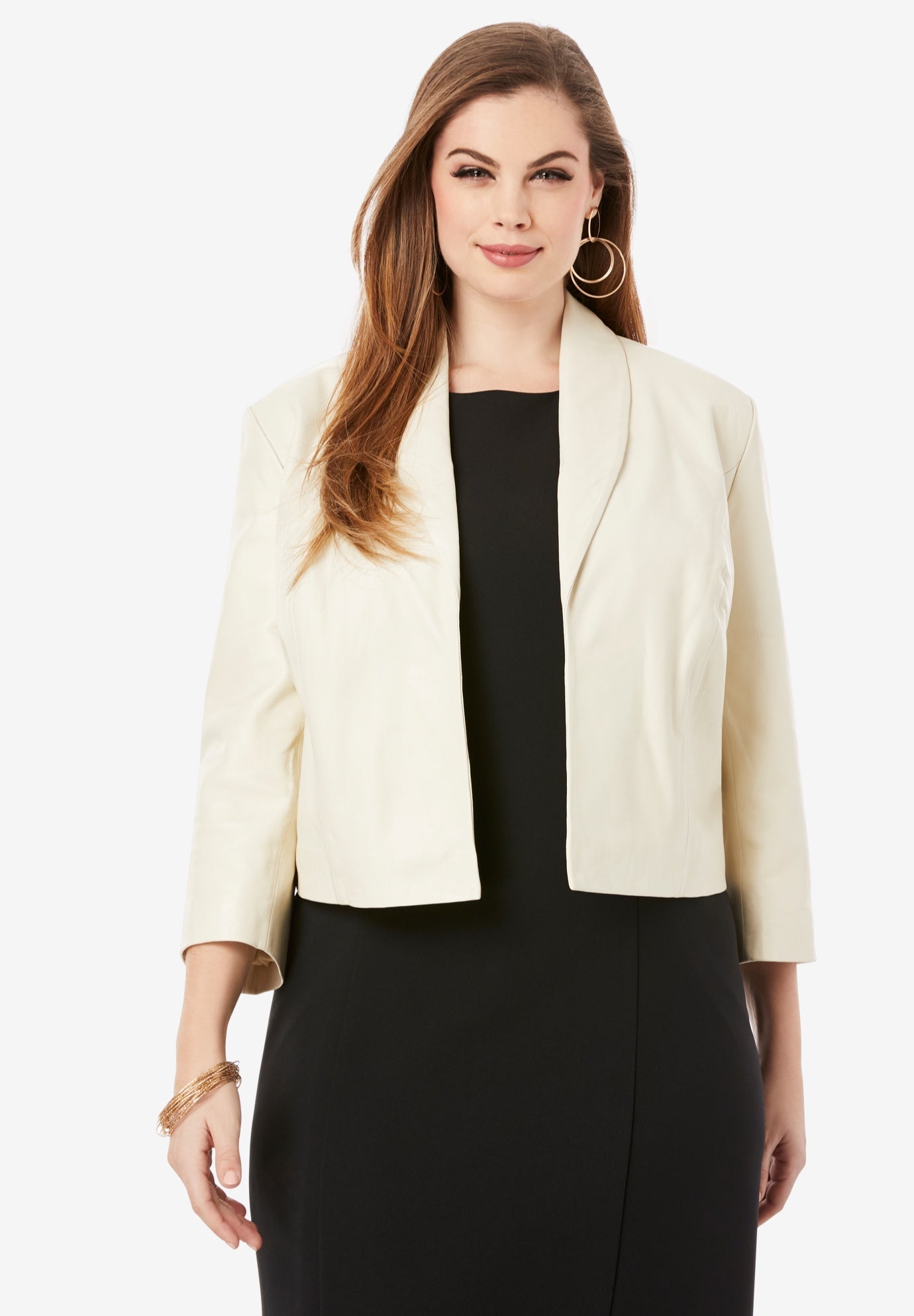 Leather Shrug Jacket Jessica London