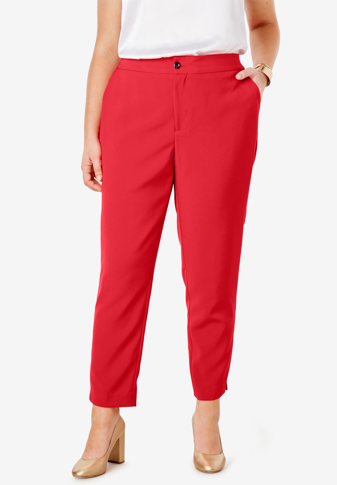 Bi-Stretch Ankle Pant | Plus Size Pants | Jessica London