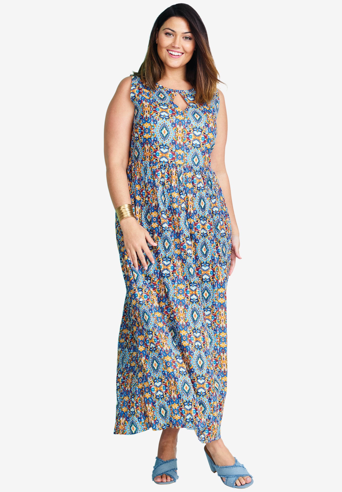 Crinkle Maxi Dress| Plus Size Dresses | Jessica London