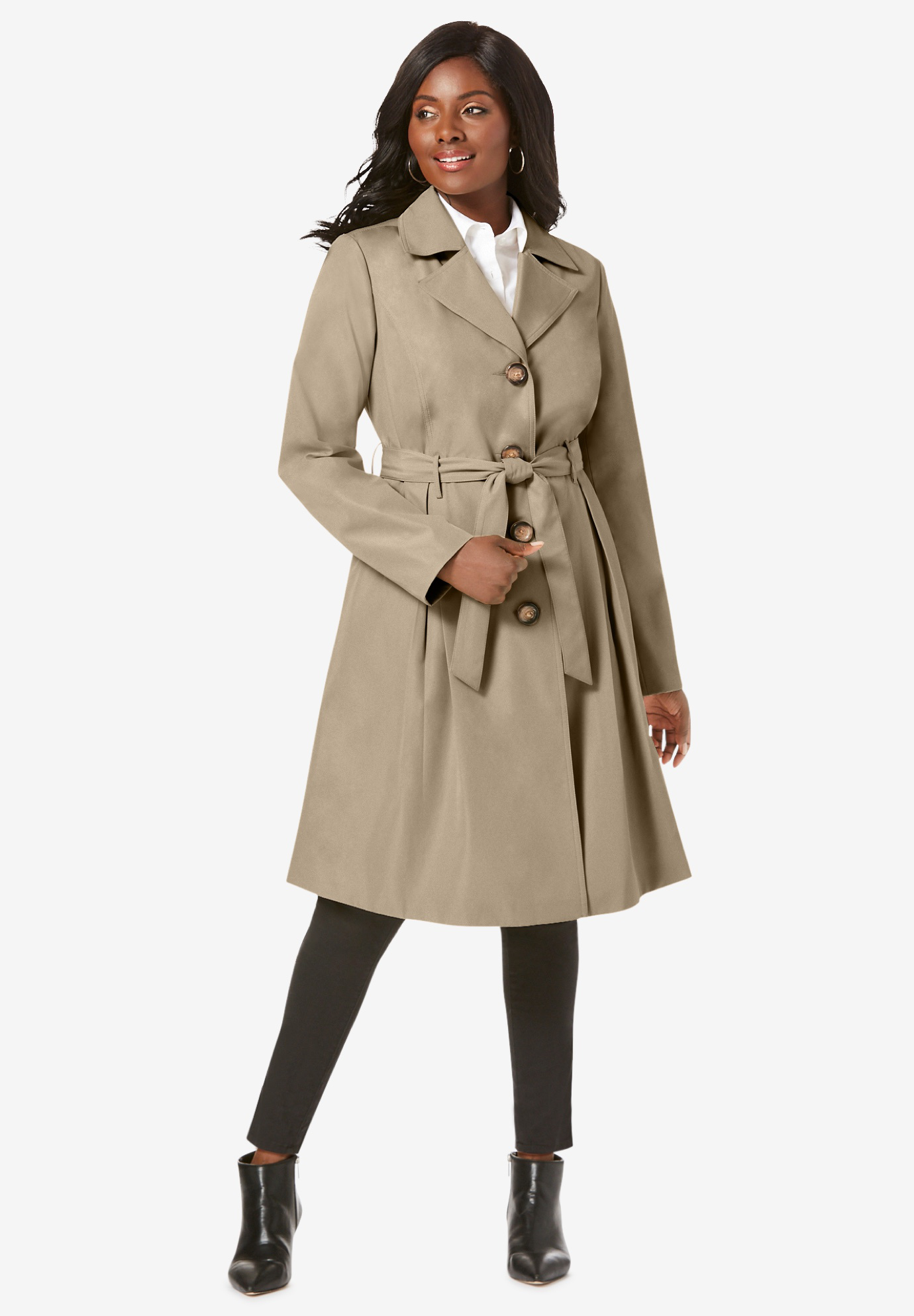 Pleated Trench Coat, 