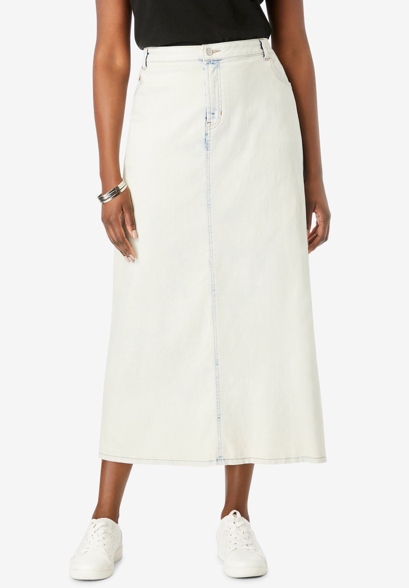 White denim skirt in london on sale