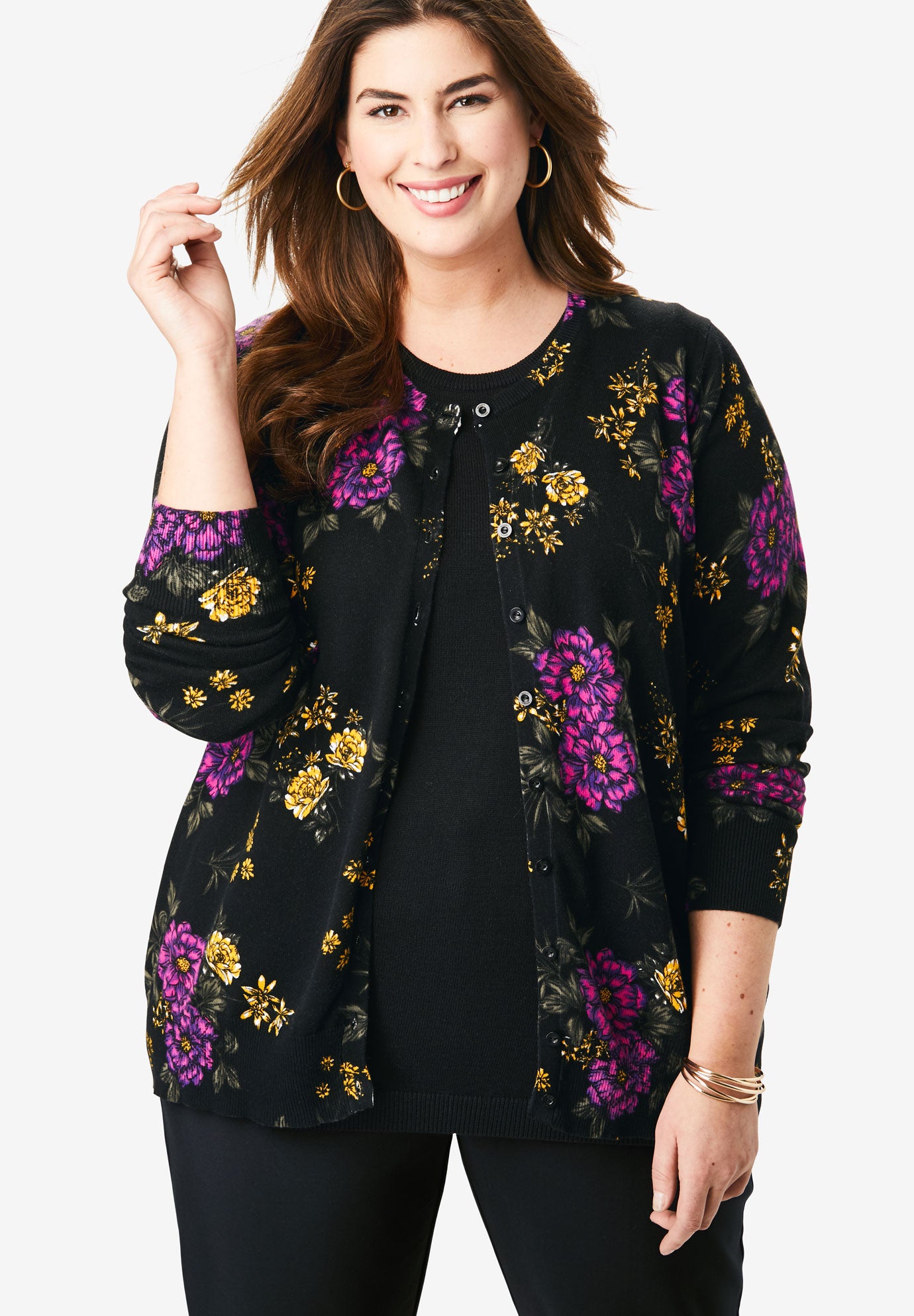 Fine Gauge Cardigan Plus Size Cardigans Jessica London