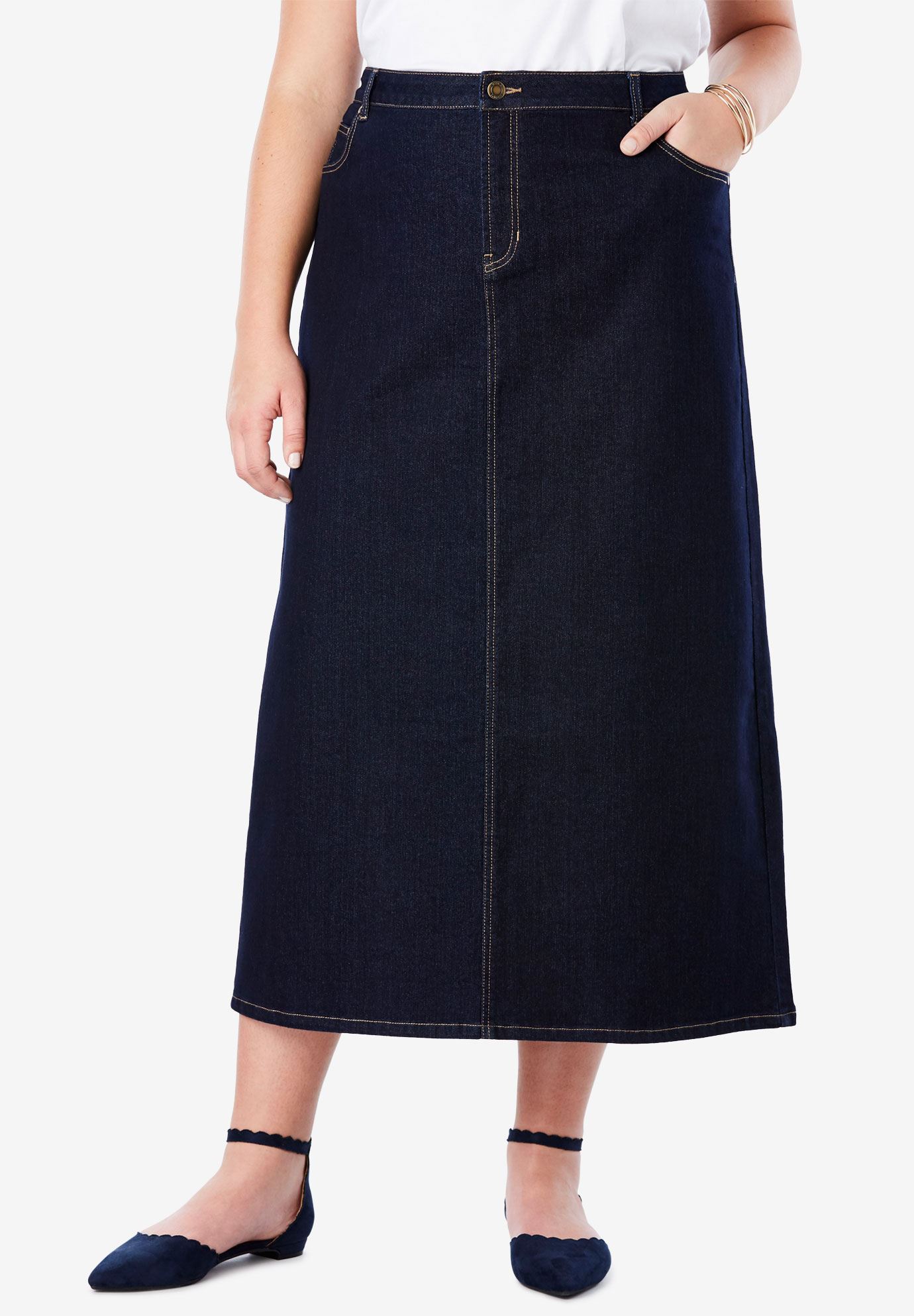 True Fit Denim Skirt | Plus Size Skirts | Jessica London