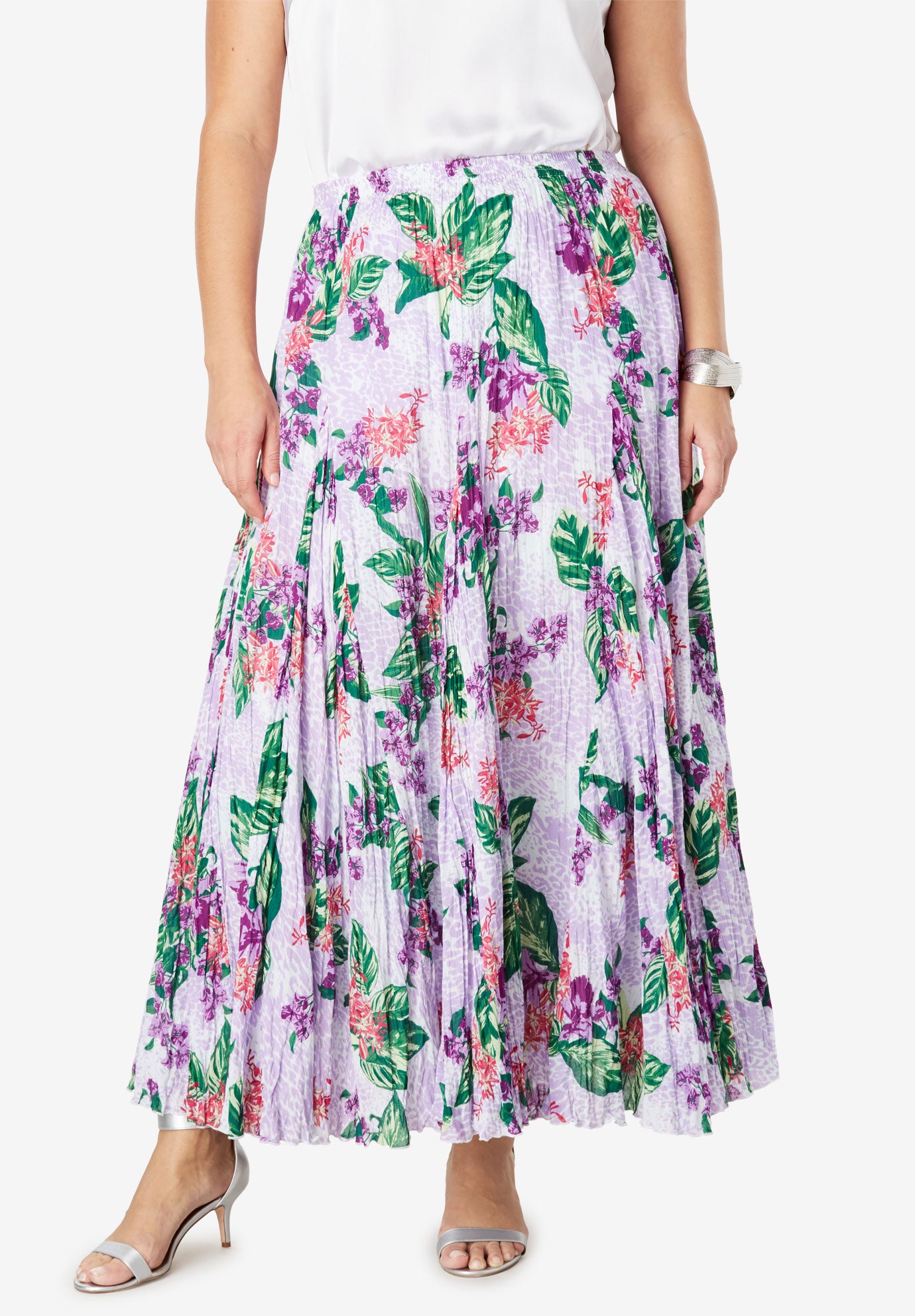 Cotton Crinkled Maxi Skirt Plus Size Skirts Jessica London