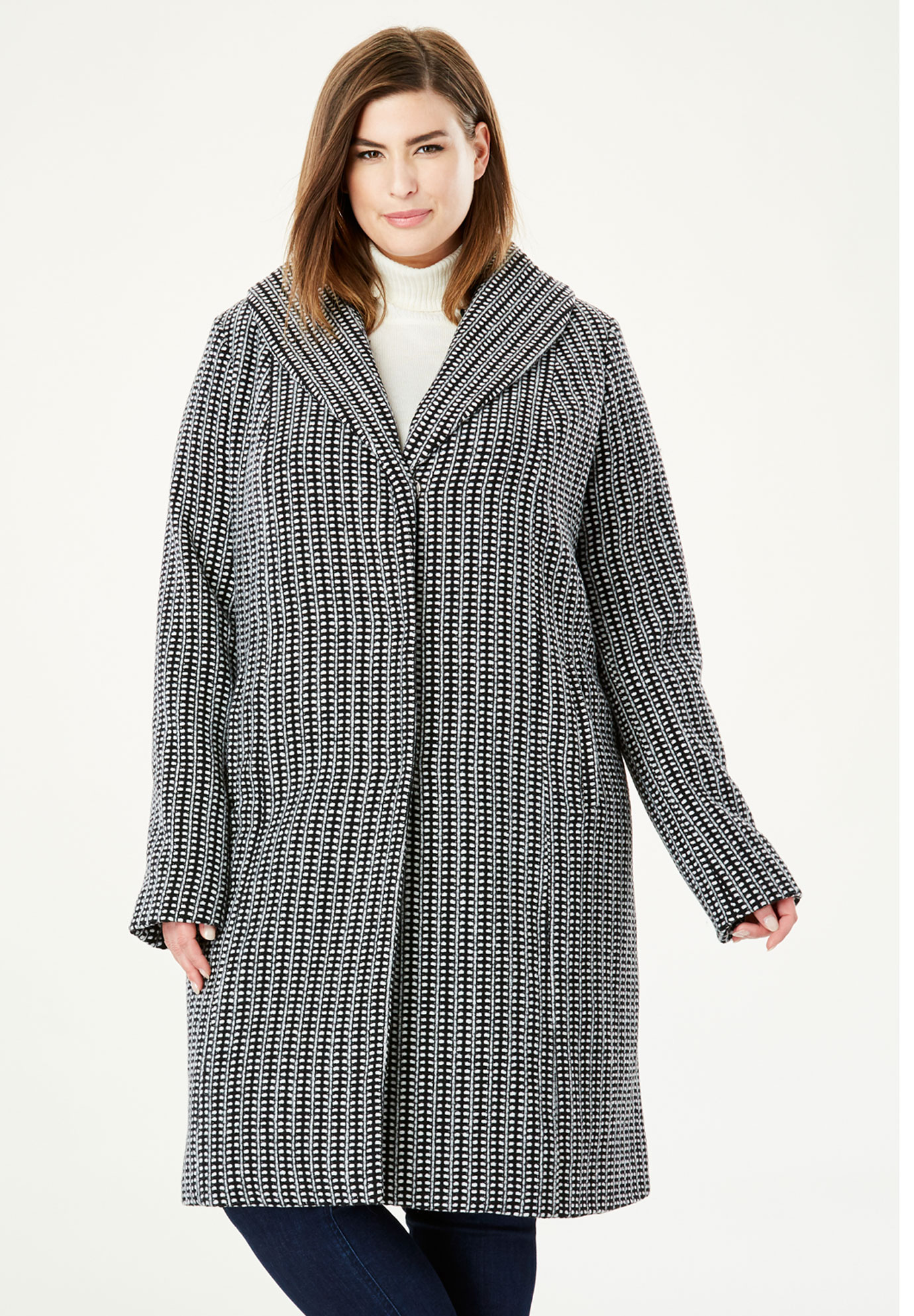 A-Line Wool-Blend Coat | Jessica London