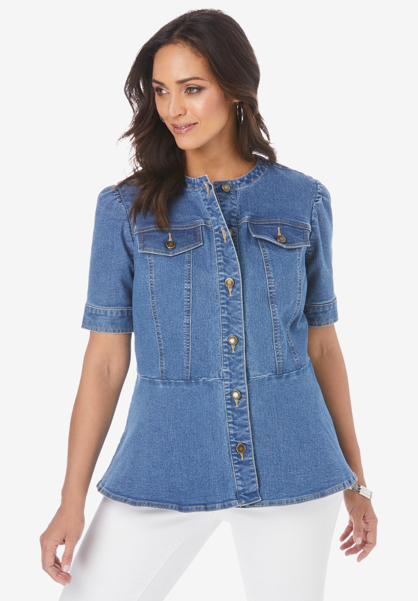 Short Sleeve Denim Jacket | Jessica London