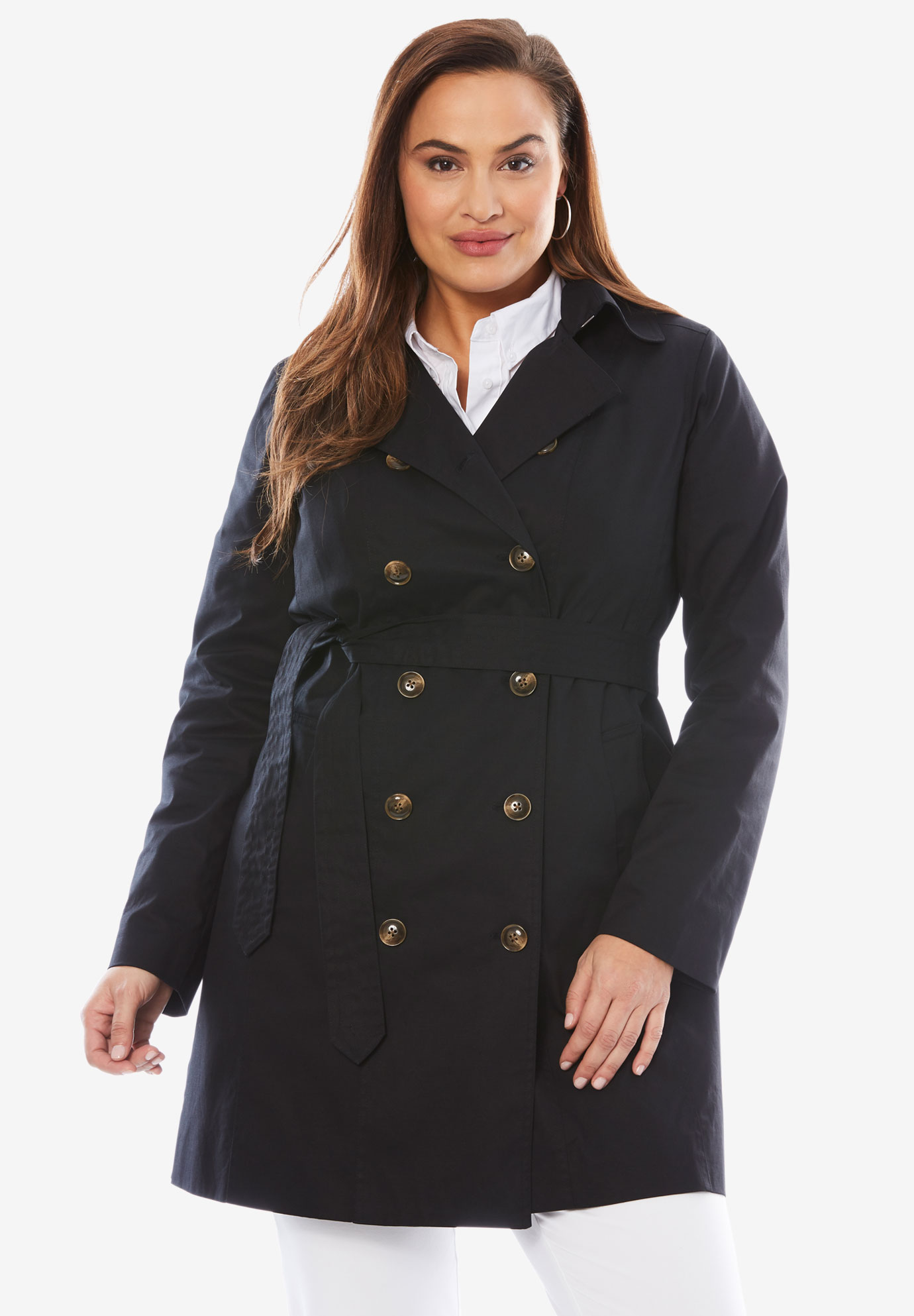 Short Belted Trench Coat | Jessica London