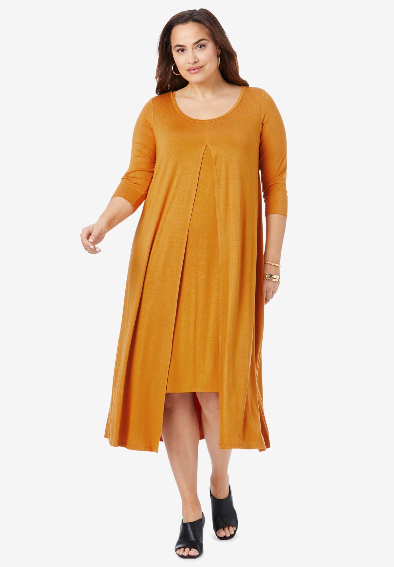long double layer gown