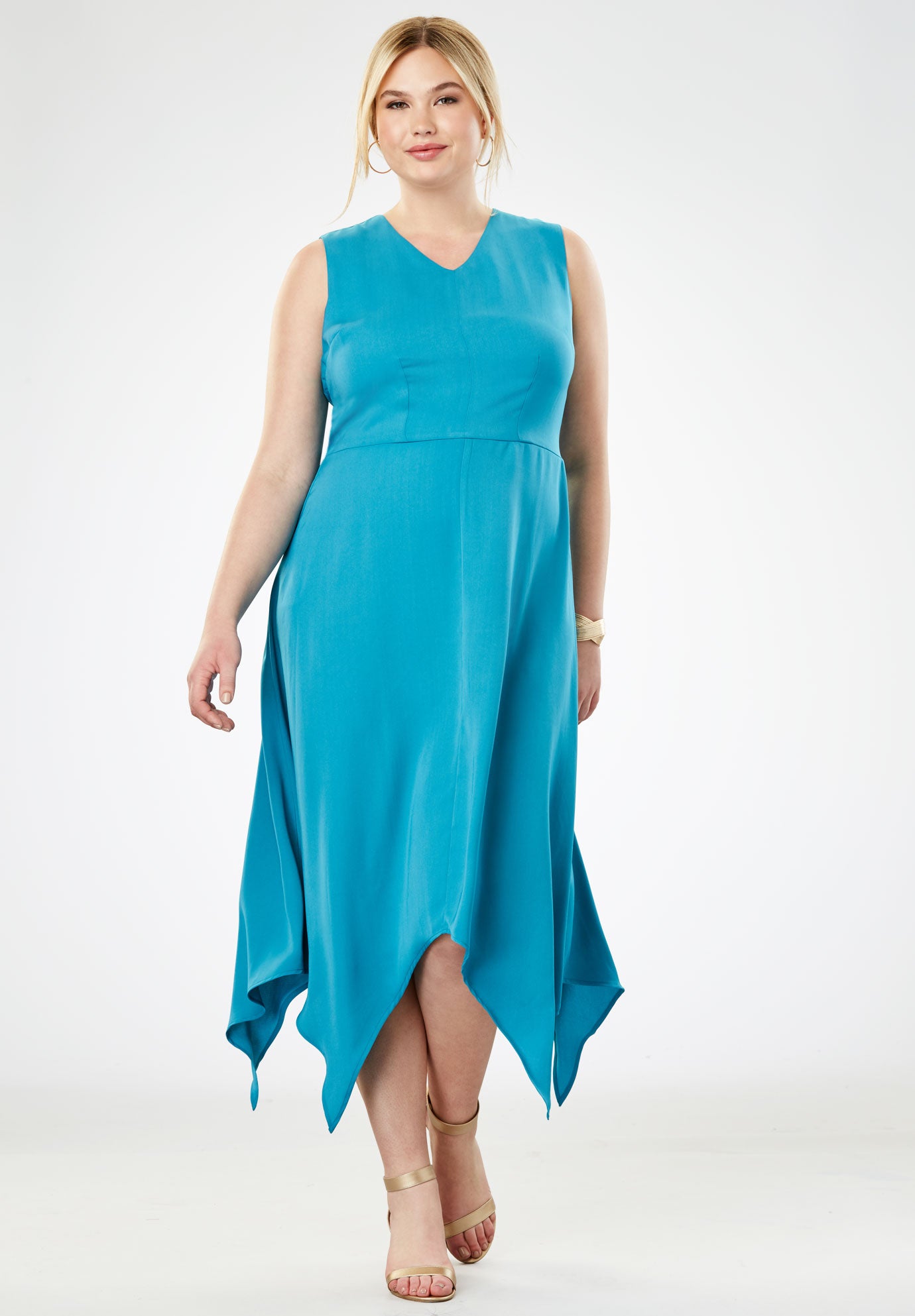 Handkerchief Hem Maxi Dress Jessica London