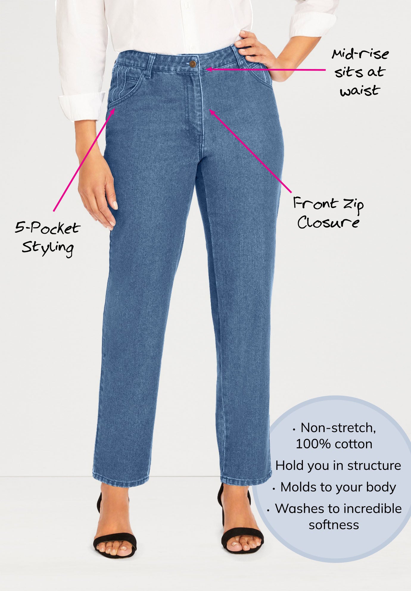 blue striped jeans womens