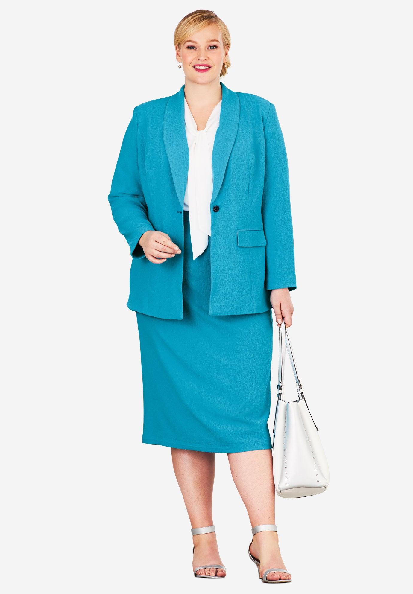 SingleBreasted Skirt Suit Plus Size Suits & Separates Jessica London