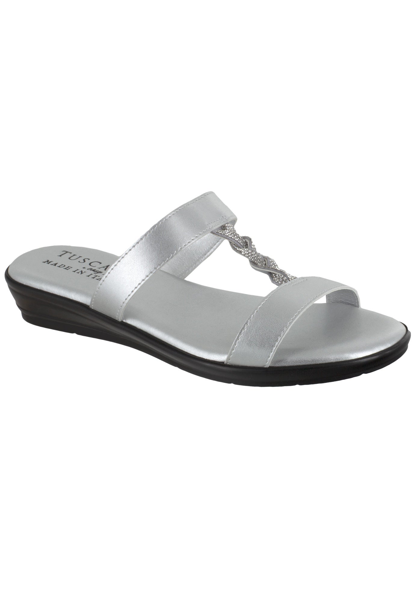 easy street silver sandals