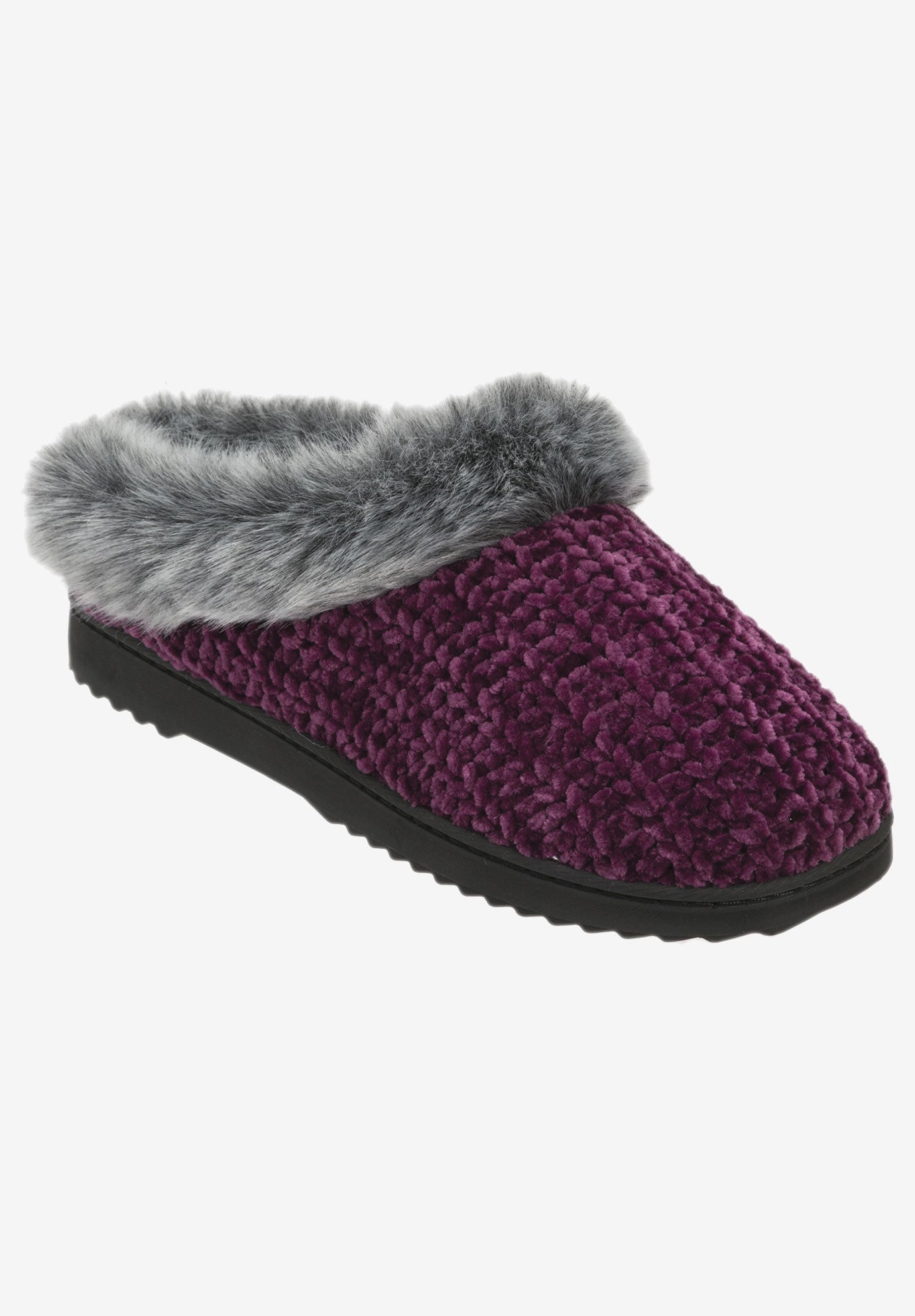 Dearfoams Chenille Knit Clog Slipper Plus Size Slippers Jessica London
