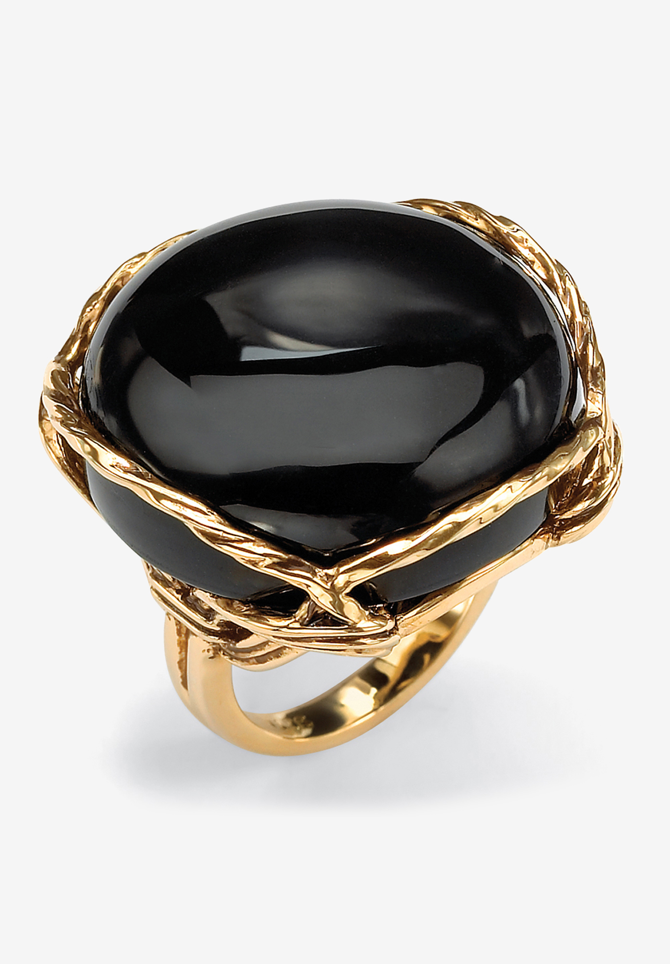 Gold-Plated Onyx Ring, 