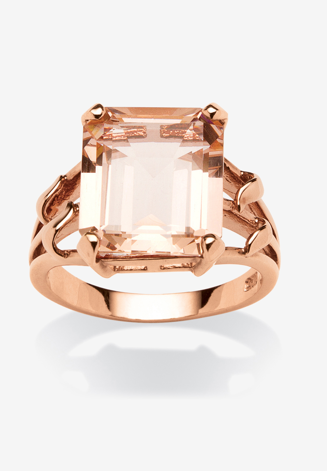 Rose Gold-Plated & Sterling Silver Cocktail Ring, 
