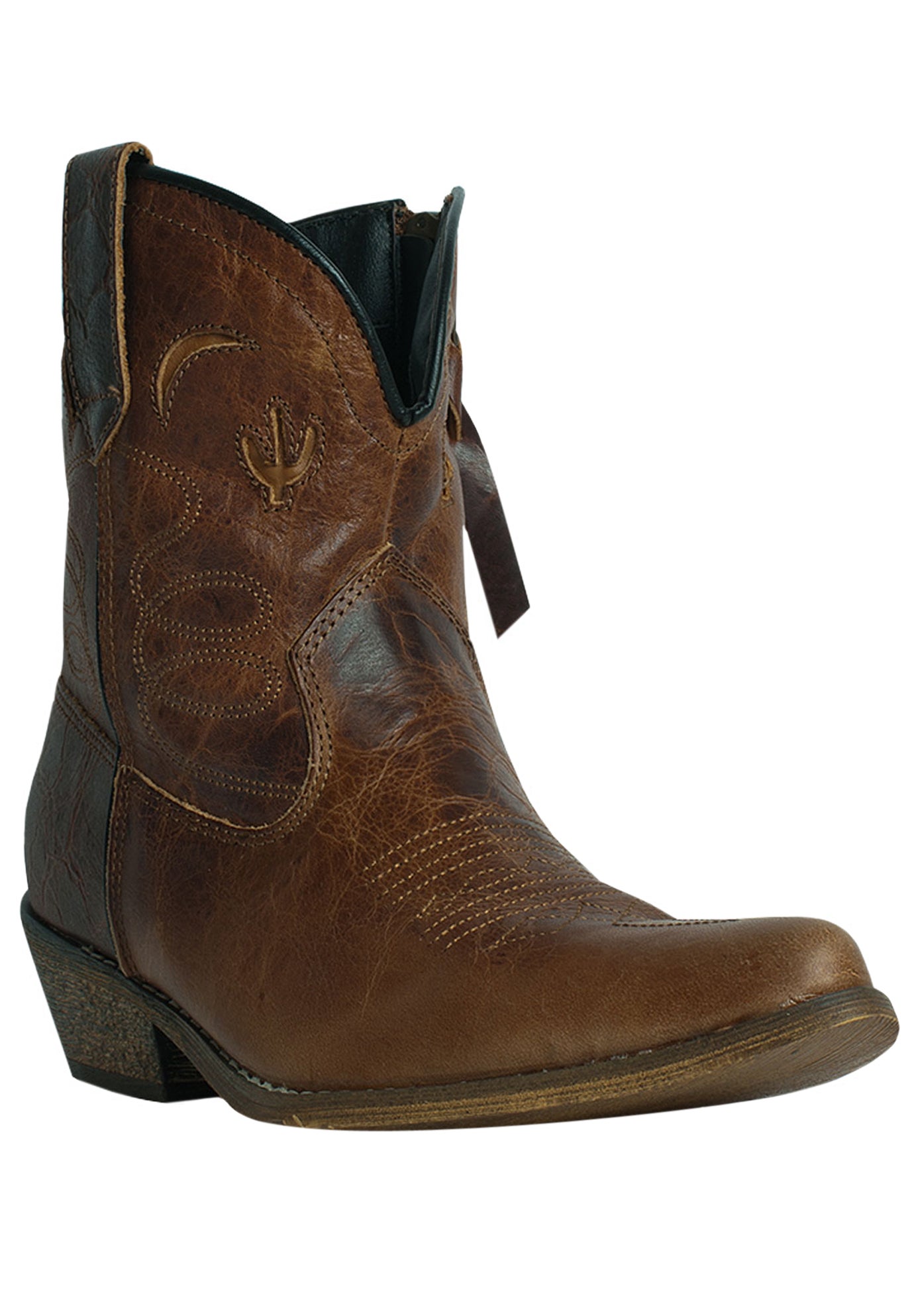 dingo adobe rose women's distressed western ankle boots