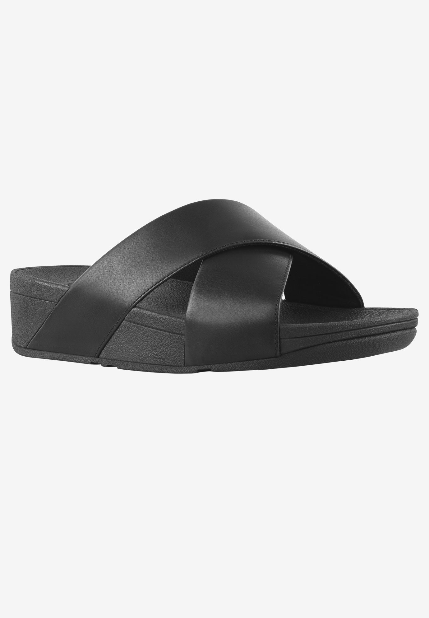Women's Lulu Cross Slide Leather Sandal by FitFlop