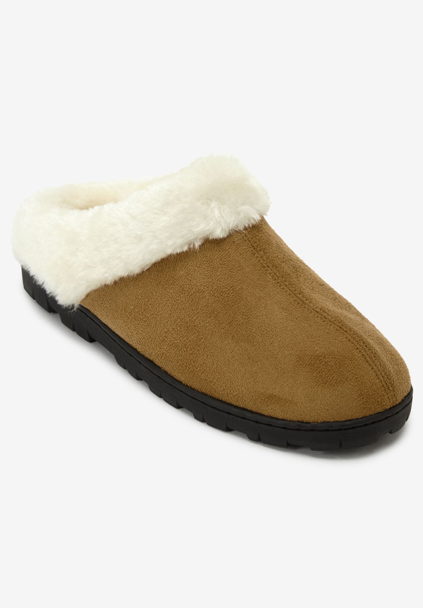 fur clog slippers