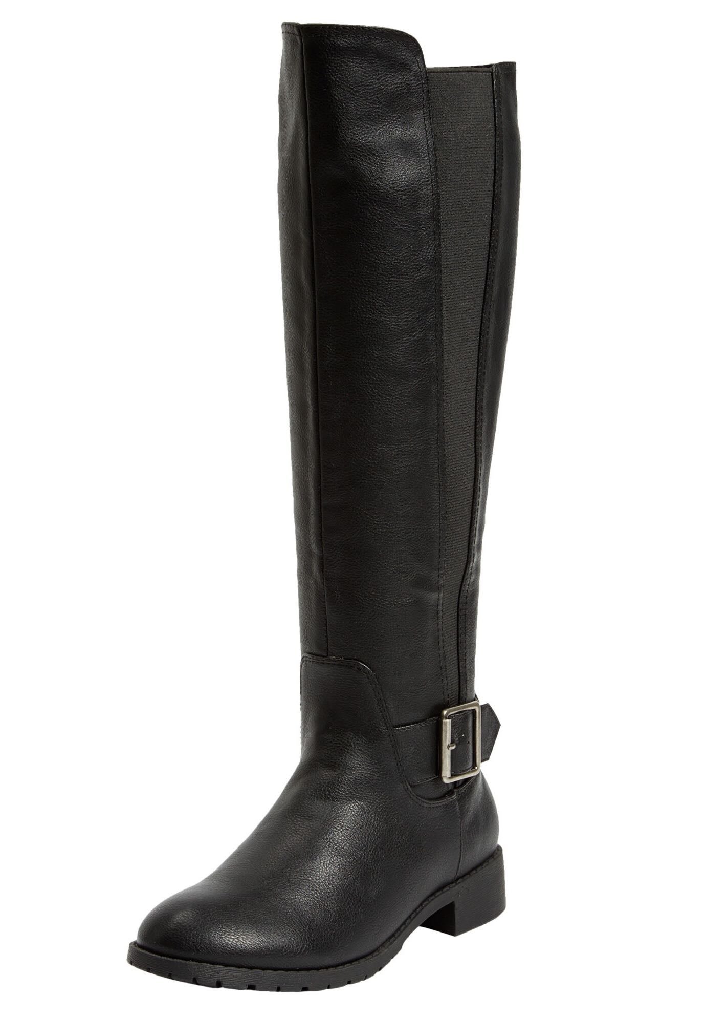 leather wide calf boots