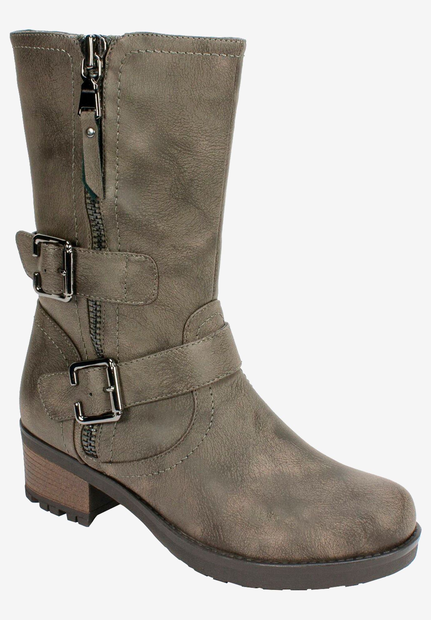 Birch Boots by White Mountain Plus Size Regular Calf Boots Jessica