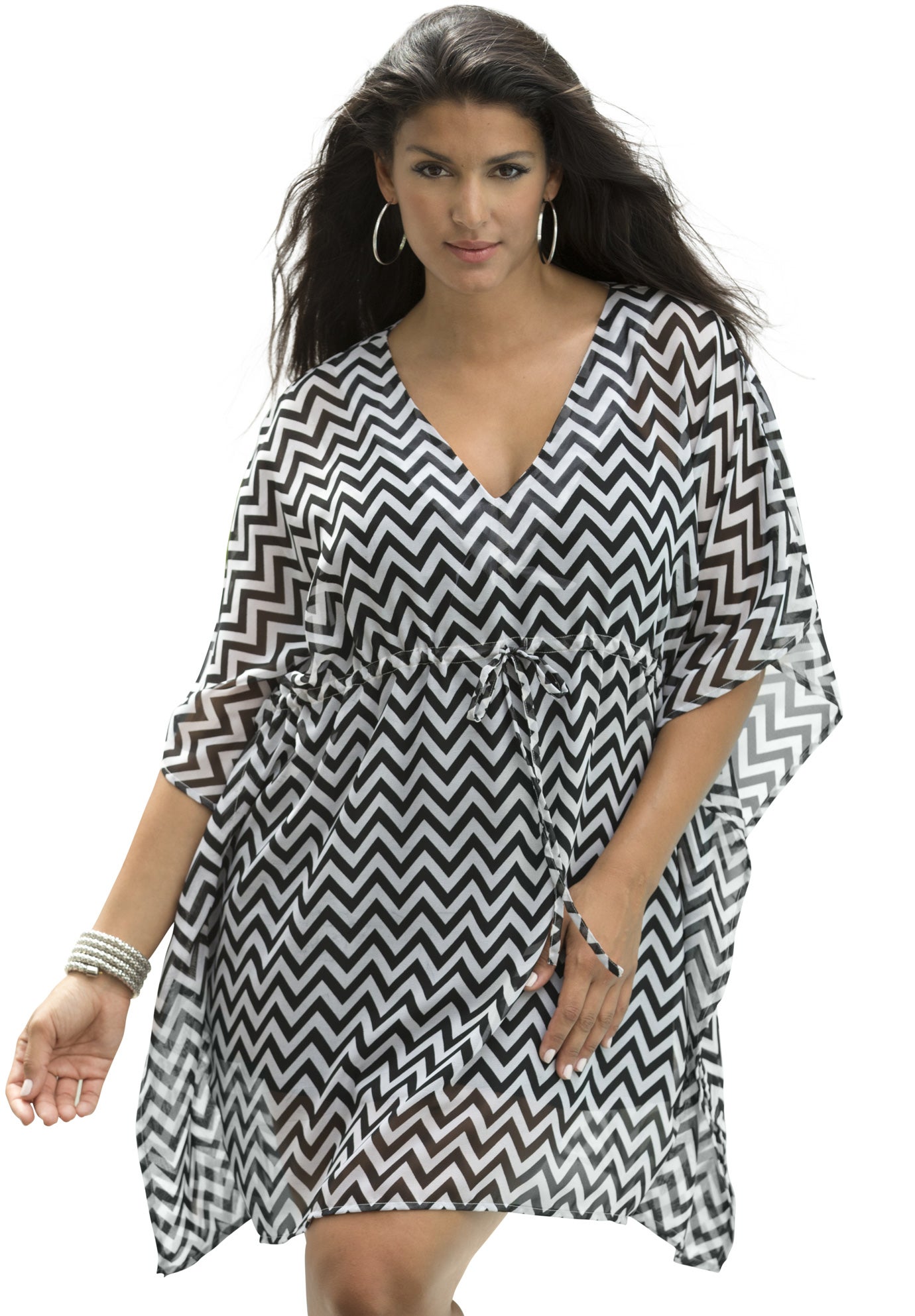 Woman Within Women's Chevron Coverup by Swimsuitsforall