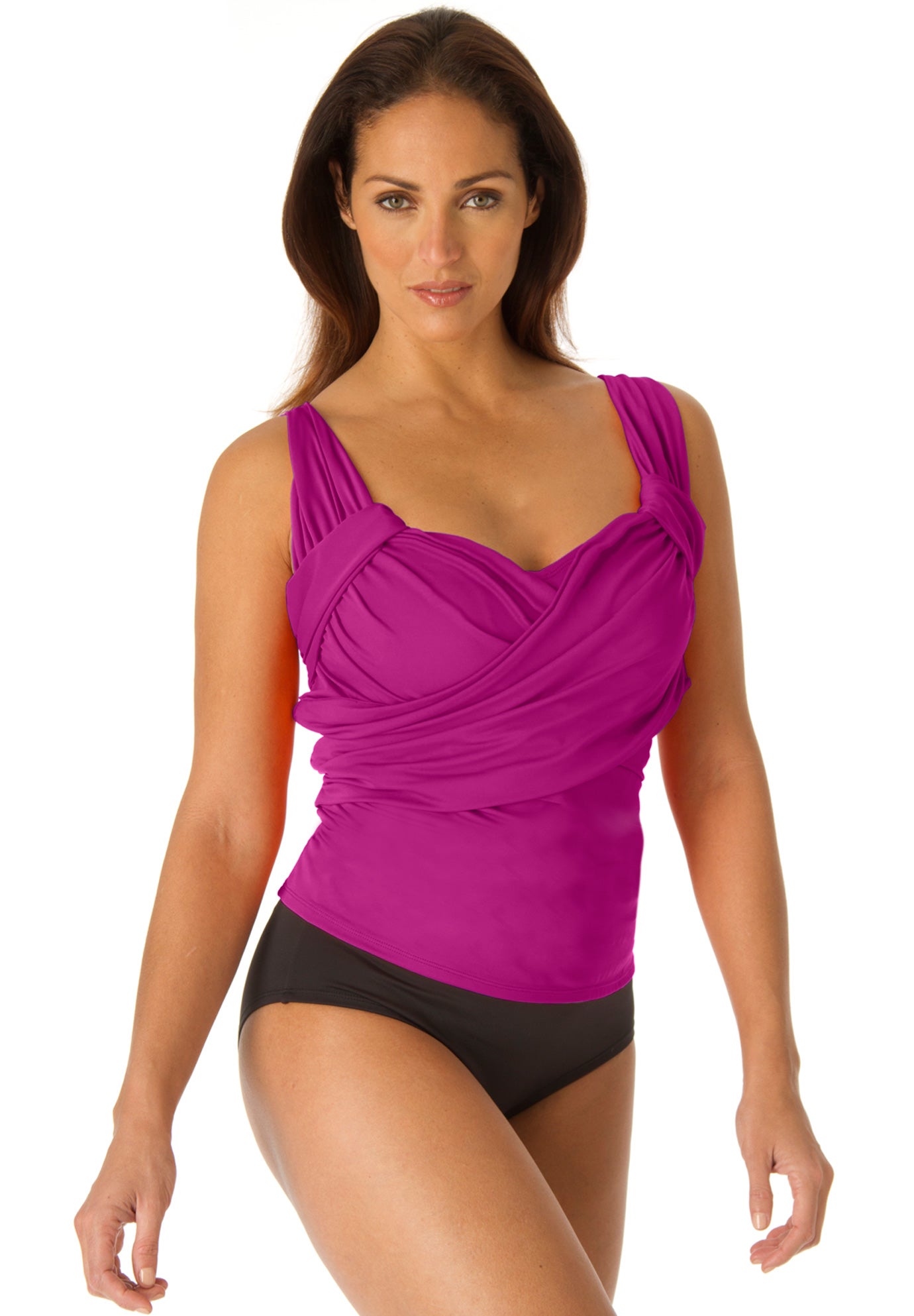 Swimsuits for All Women's Draped Tank Topini Top