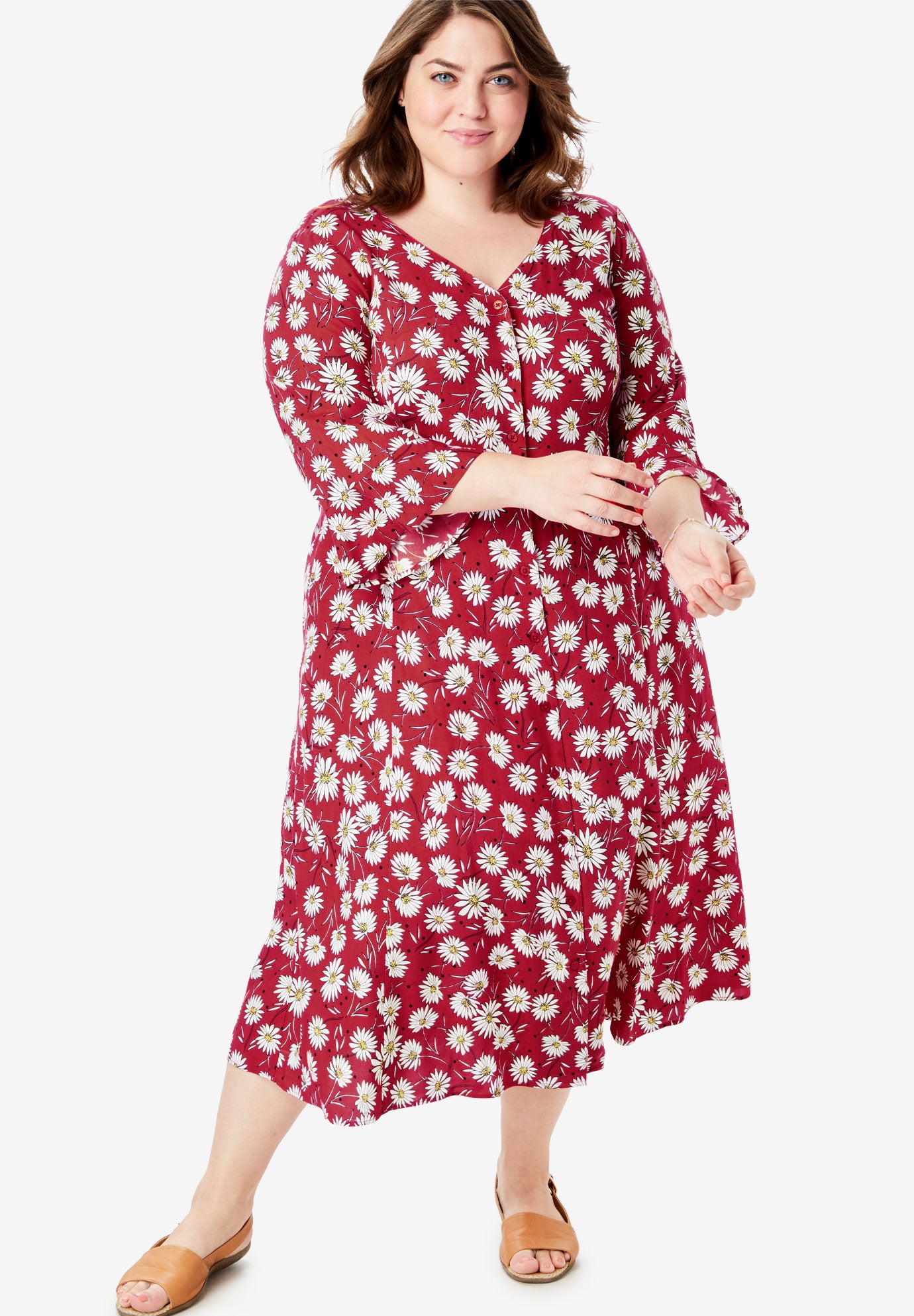ruffle sleeves frock