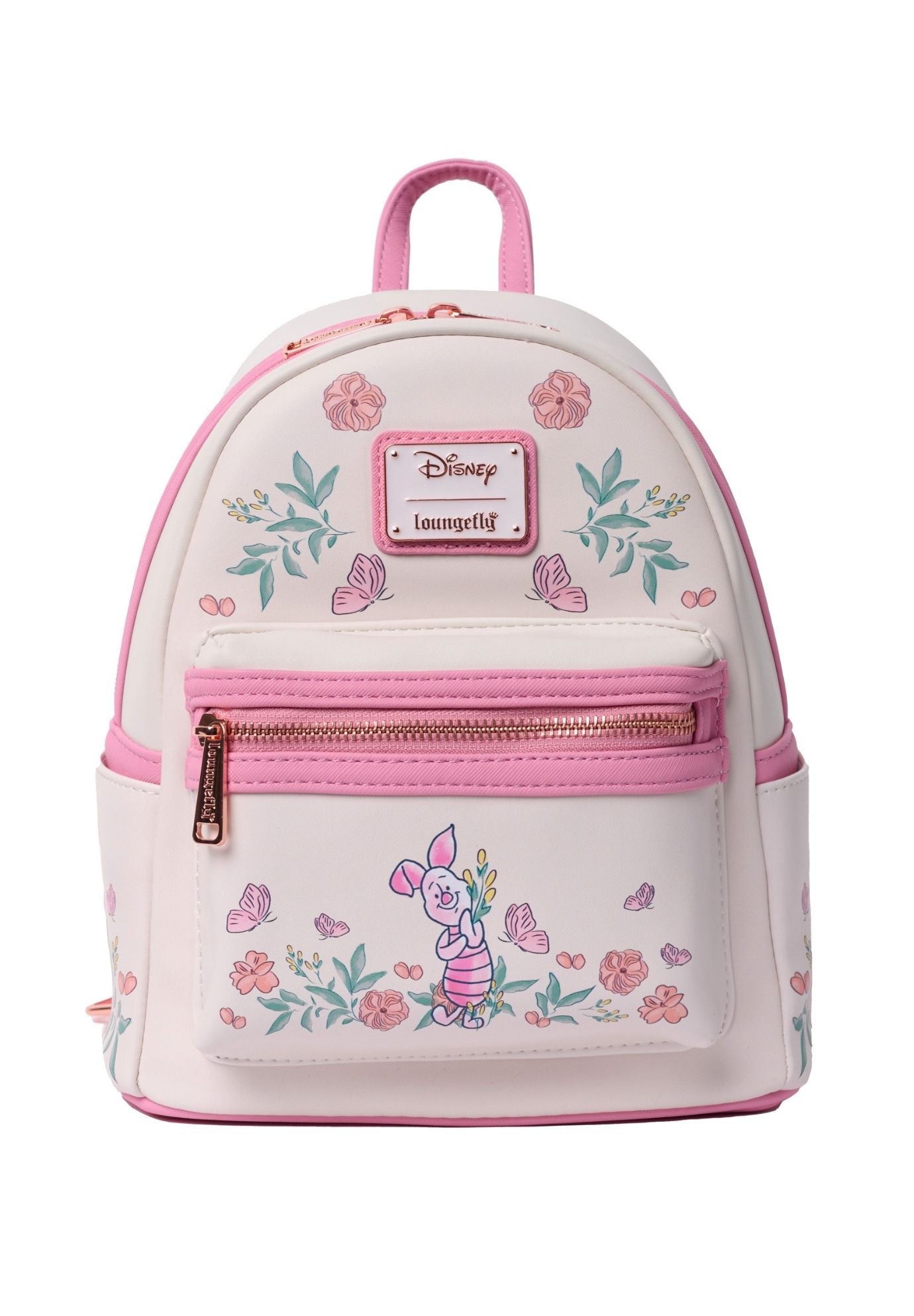 Big Buddha Floral Mini Backpack Pink Faux Leather Gold Hardware‎ Small Bag Big Buddha Everyday Backpacks | Mercari main image 2