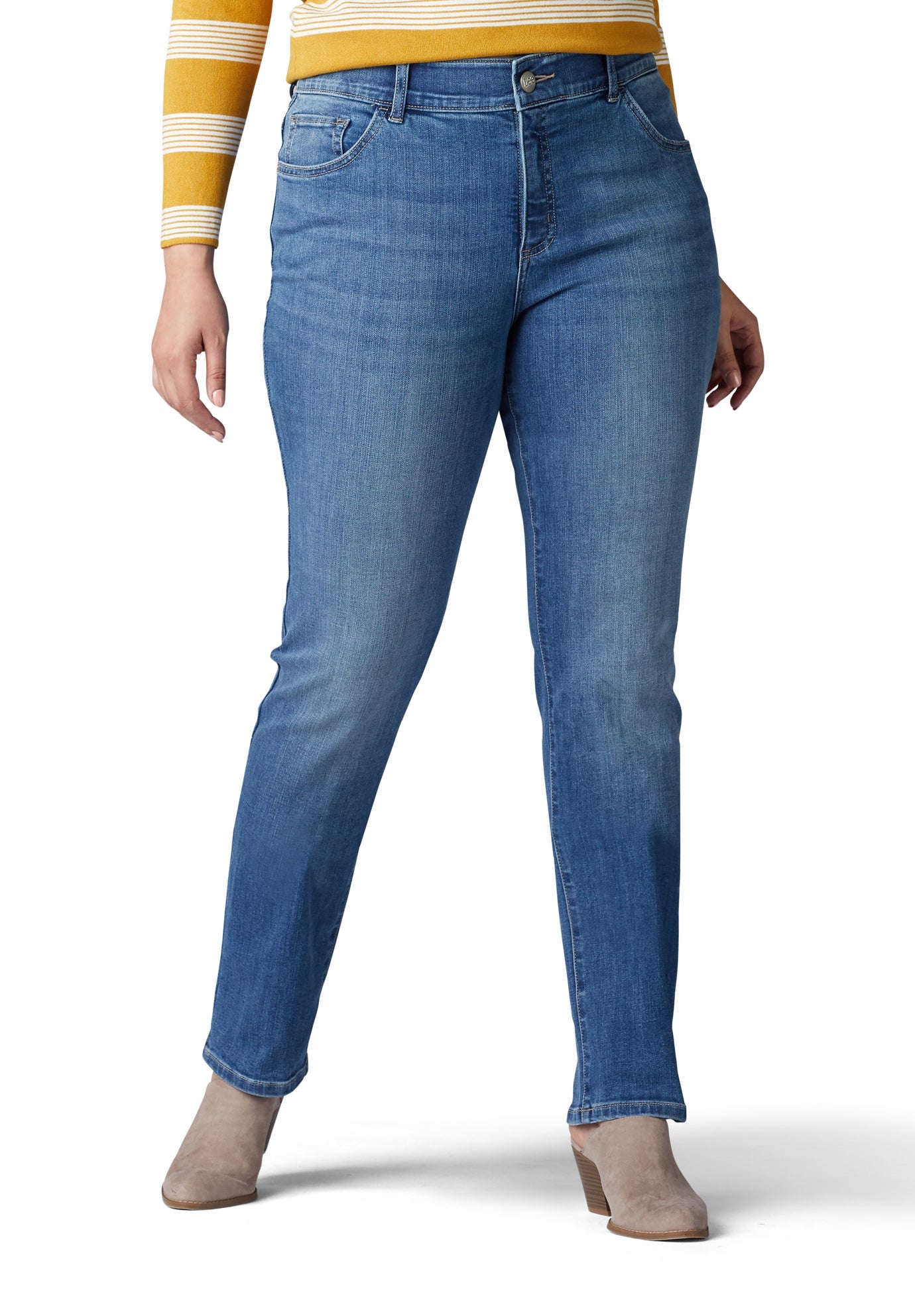 Women's Flex Motion Regular Fit Straight Leg Jean - Plus by Lee Jeans ...