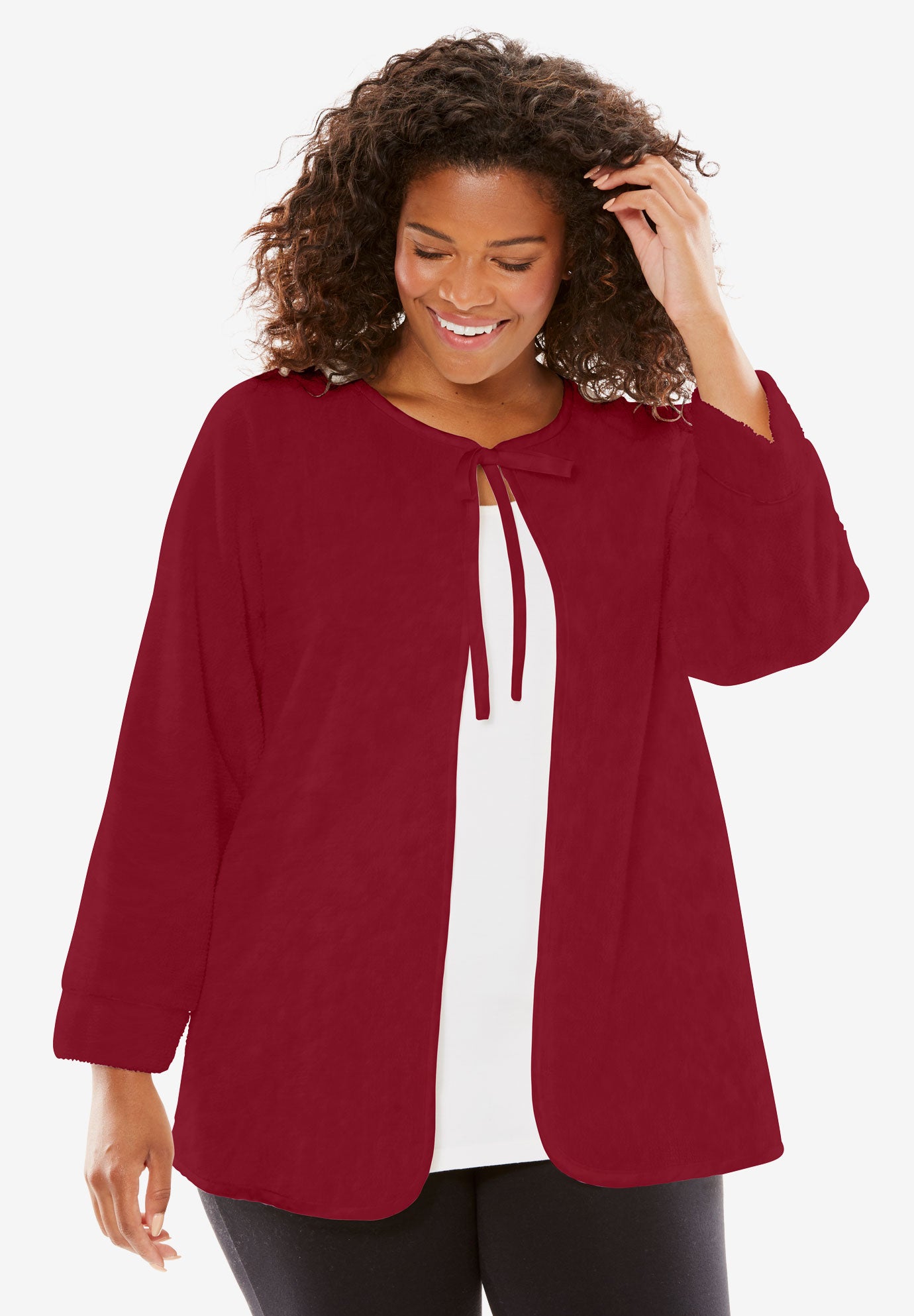 Chenille bed jacket by Only Necessities® Plus Size Sleep Jessica London