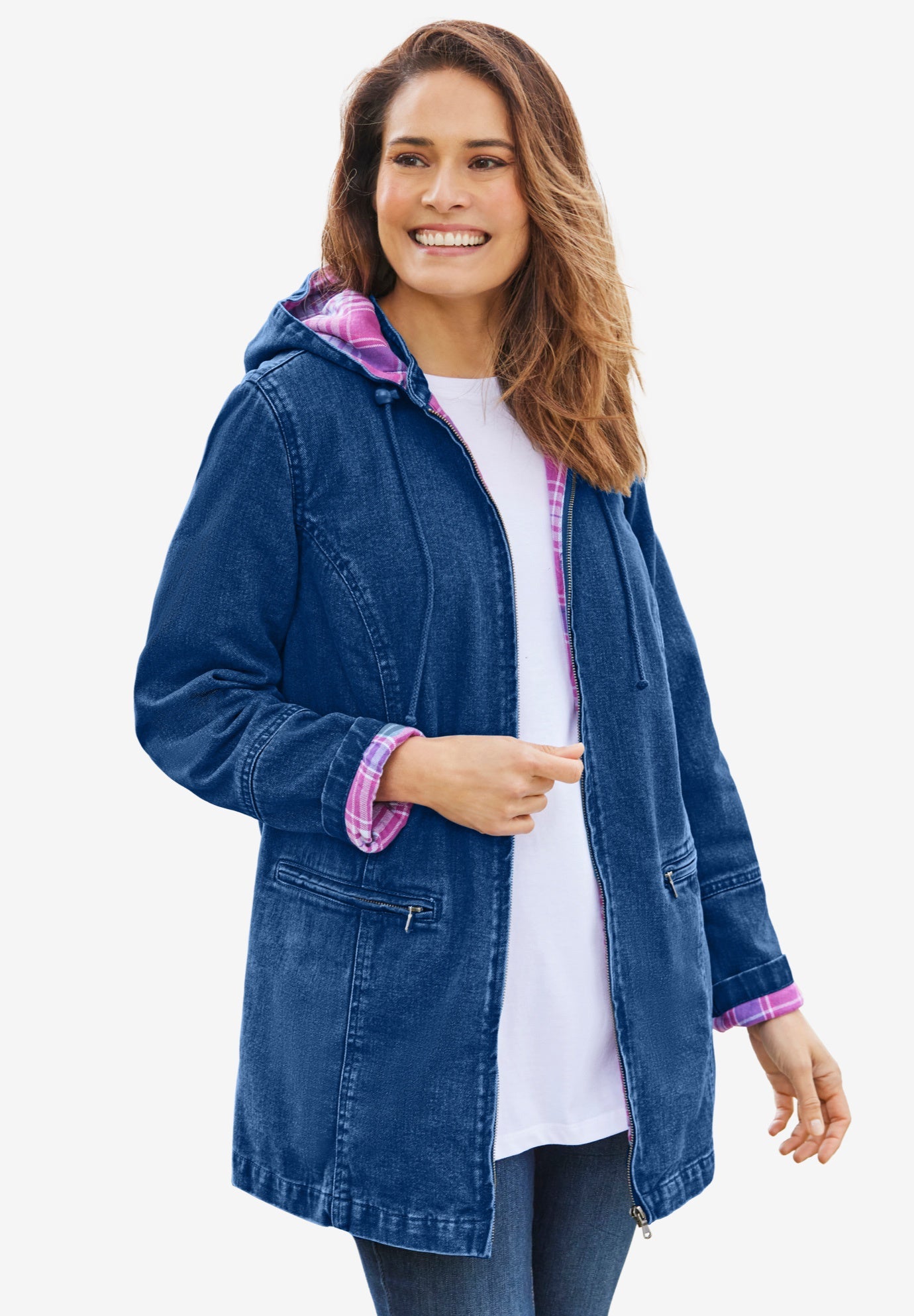 FlannelLined Denim Jacket Jessica London
