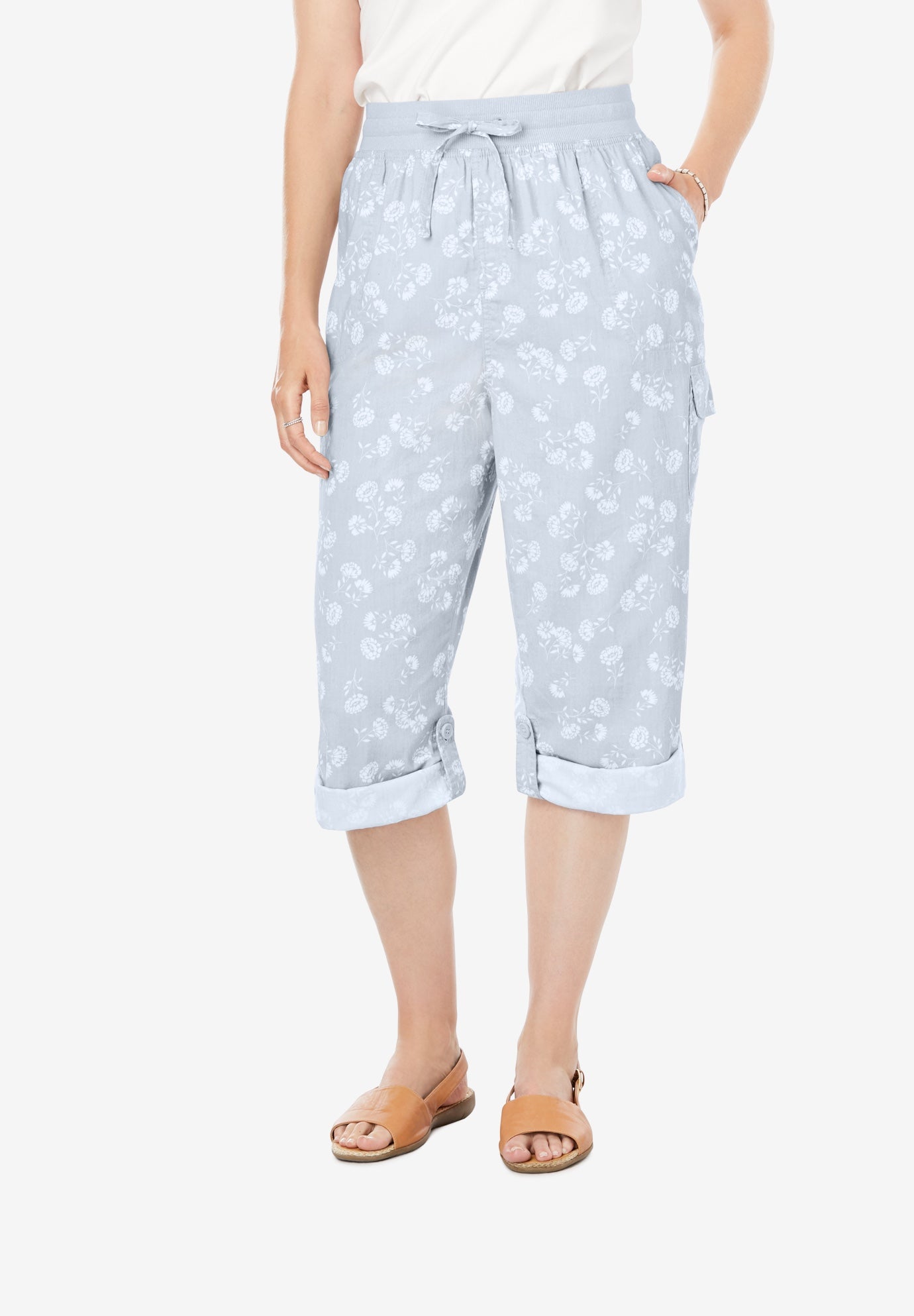 Convertible Length Cargo Capri Pant Plus Size Capris & Shorts