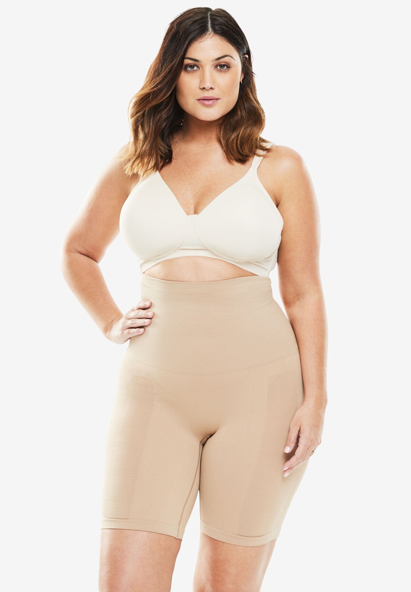 Seamless LongLeg Shaper by Secret Solutions® Curvewear Plus Size