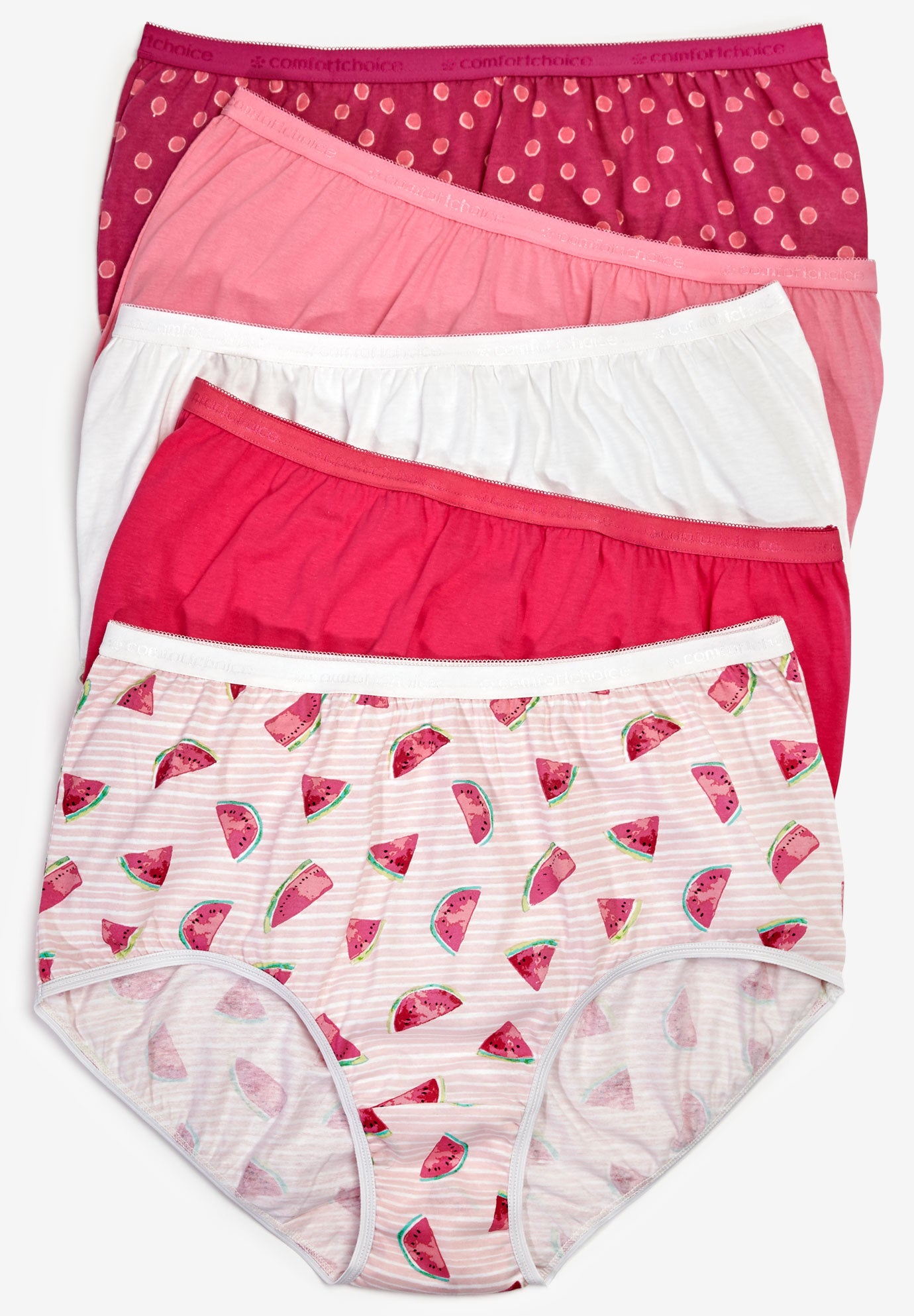 10Pack Pure Cotton FullCut Brief by Comfort Choice® Plus Size Brief