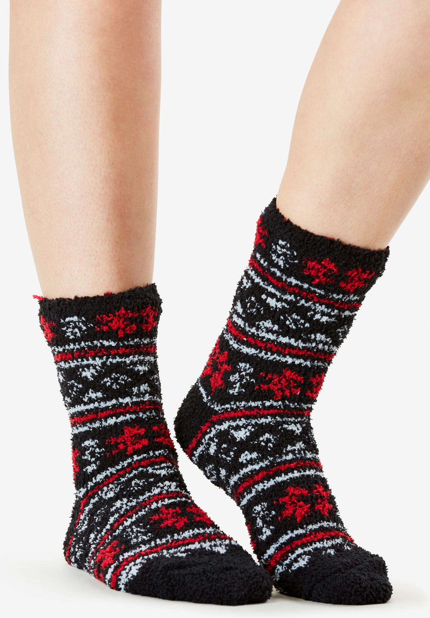 2Pack Fuzzy Socks by Comfort Choice® Plus Size Intimates Jessica London