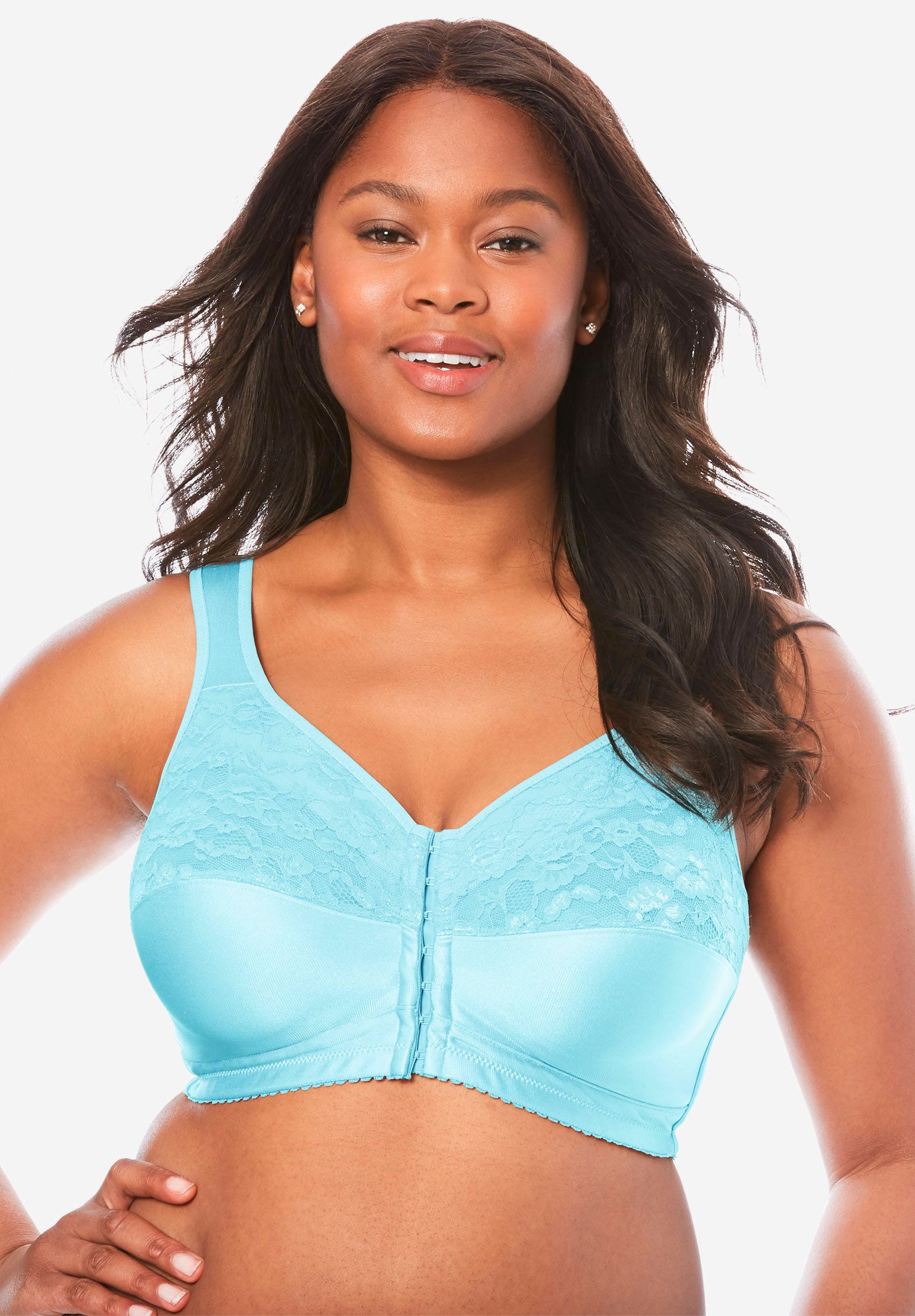 Easy EnhancerÂ® Front-Close Wireless Bra by Comfort ChoiceÂ®| Plus Size Front Closure Bras 