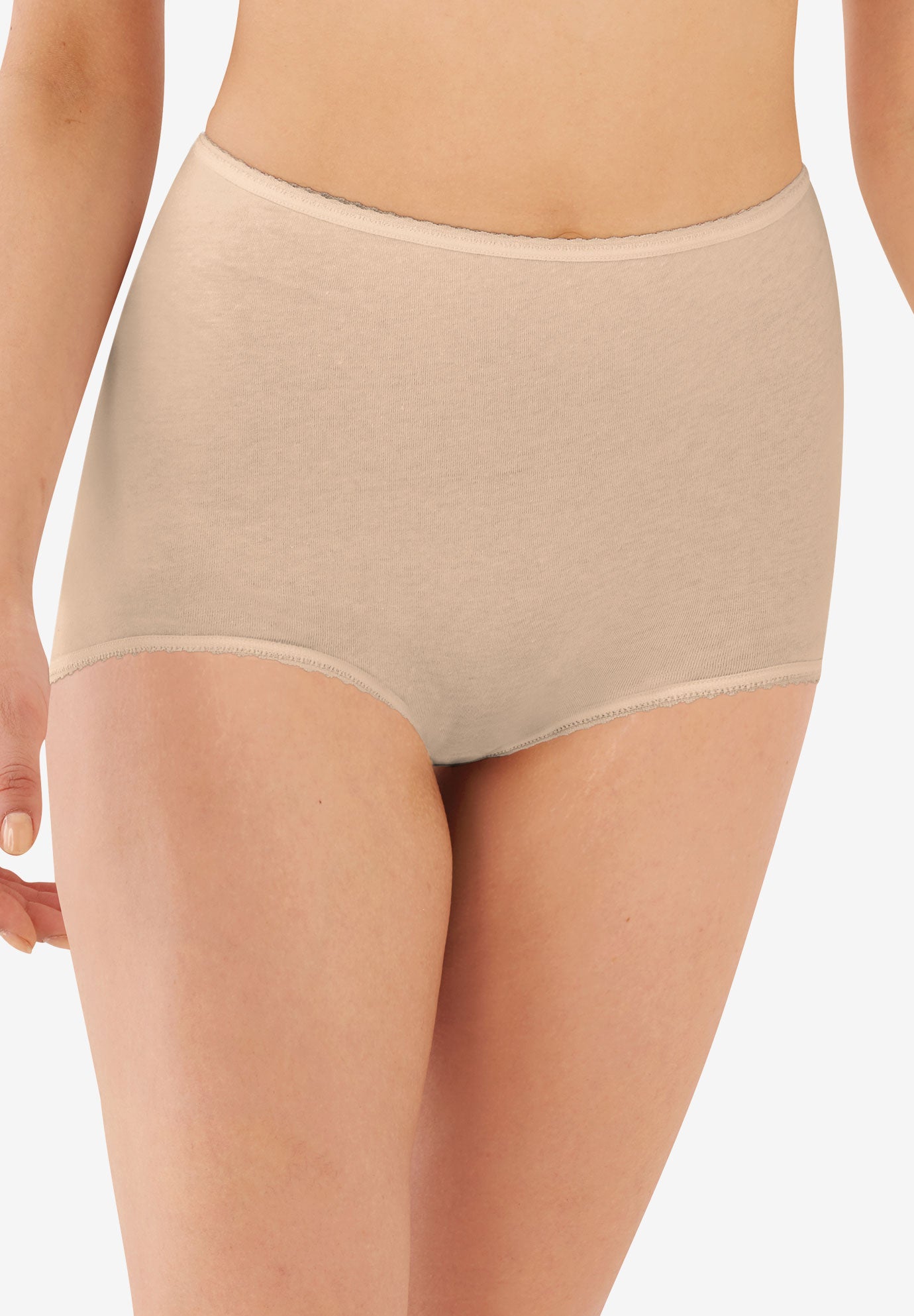 Cool cotton shaping stretch brief by Bali® Plus Size Cotton Panties