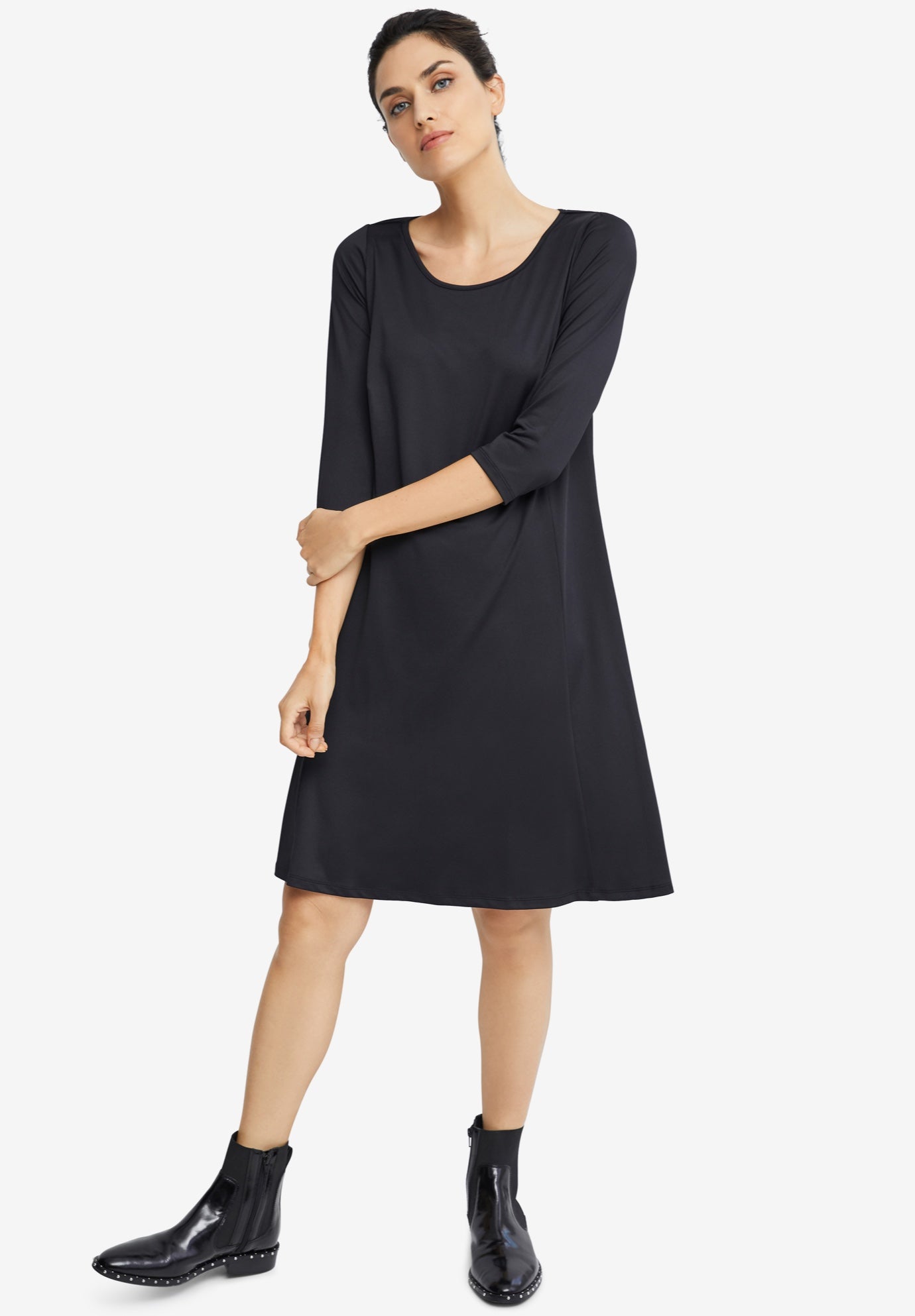 black flowy formal dress