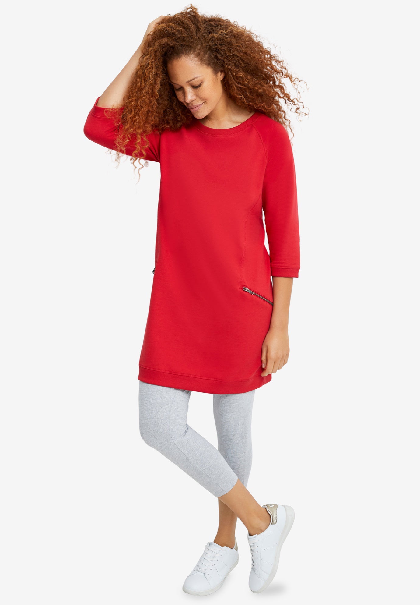 reebok french terry tunic