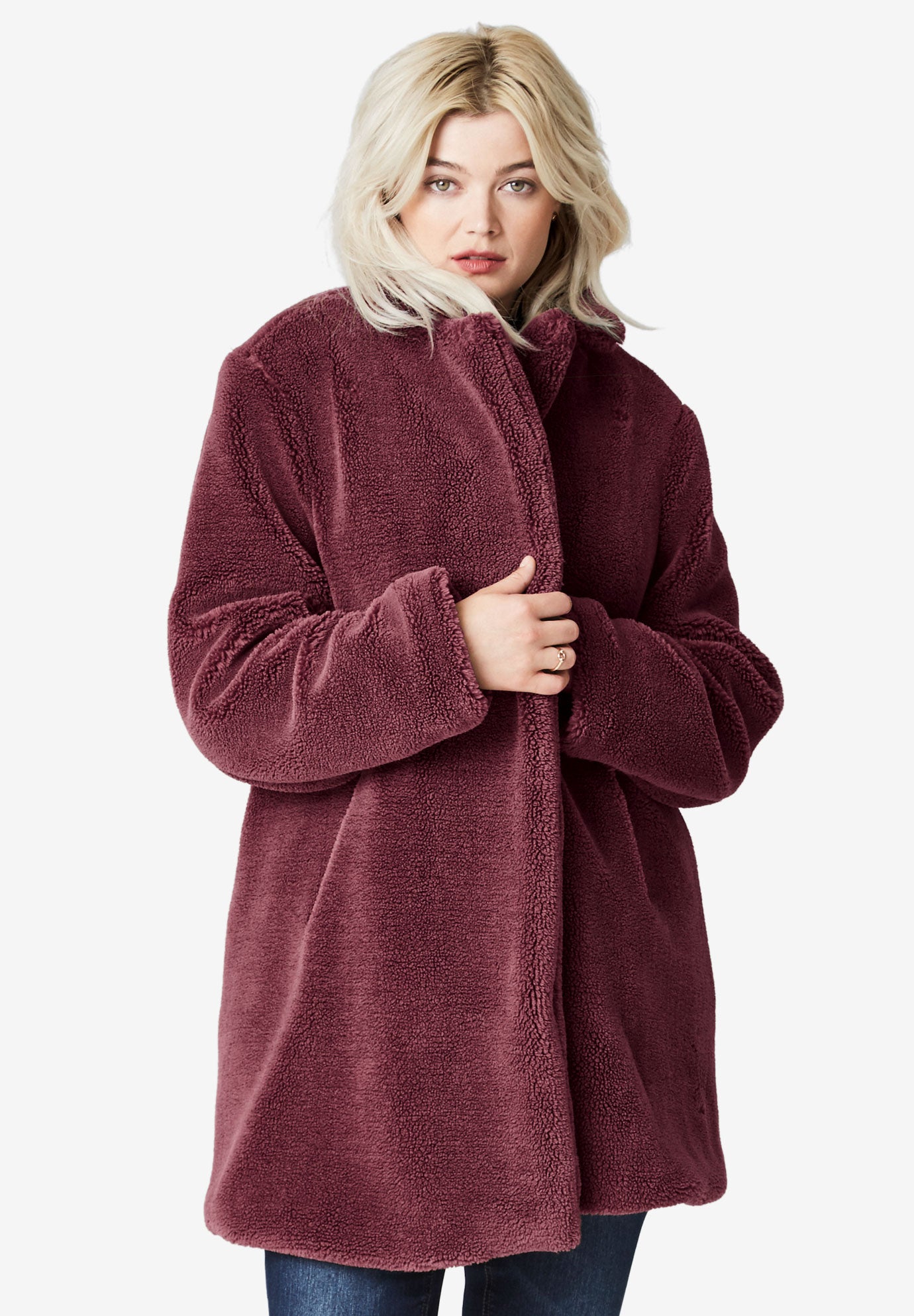 vero moda faux fur teddy coat