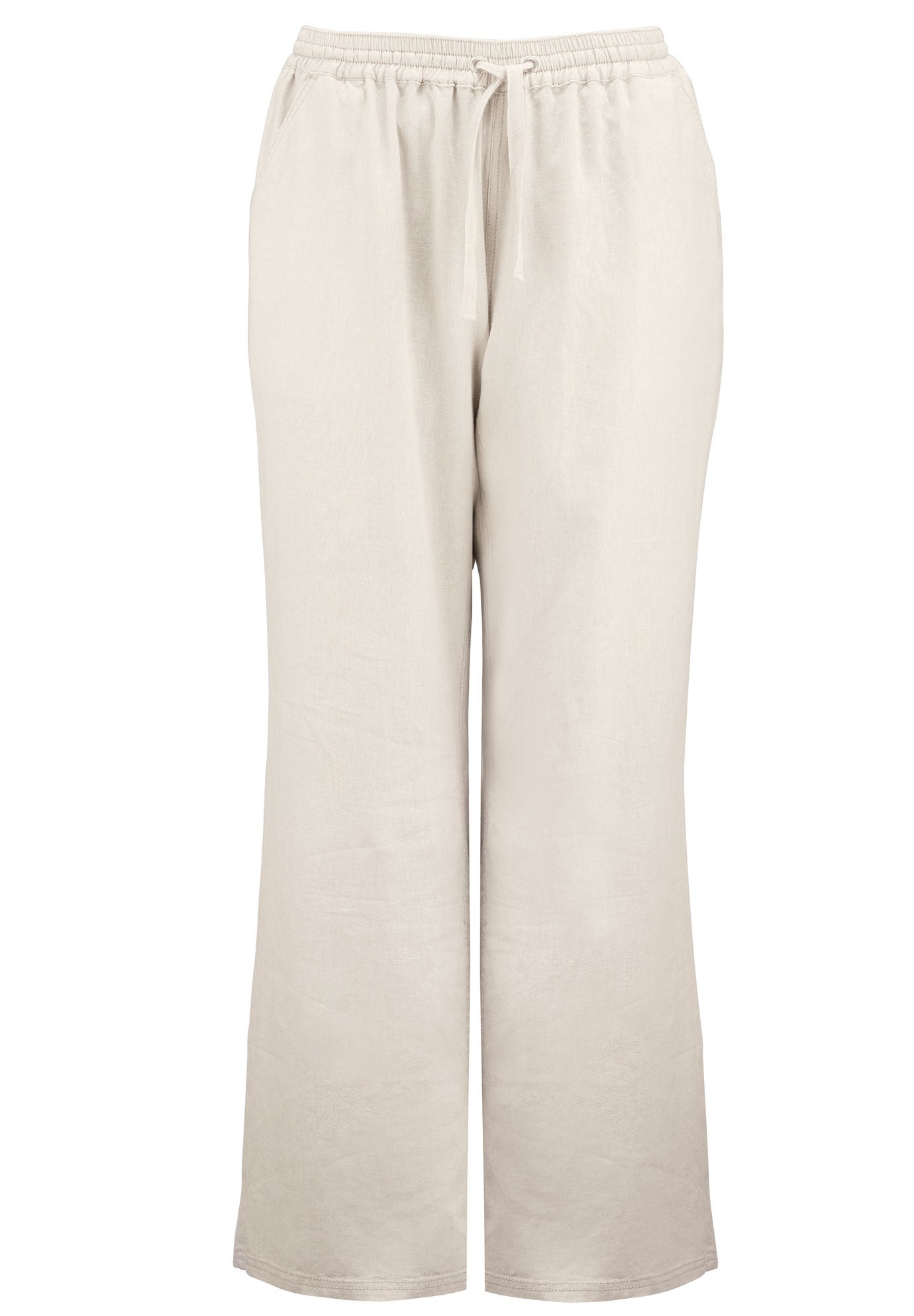 ellos Women's Linen Blend Wide Leg Pants