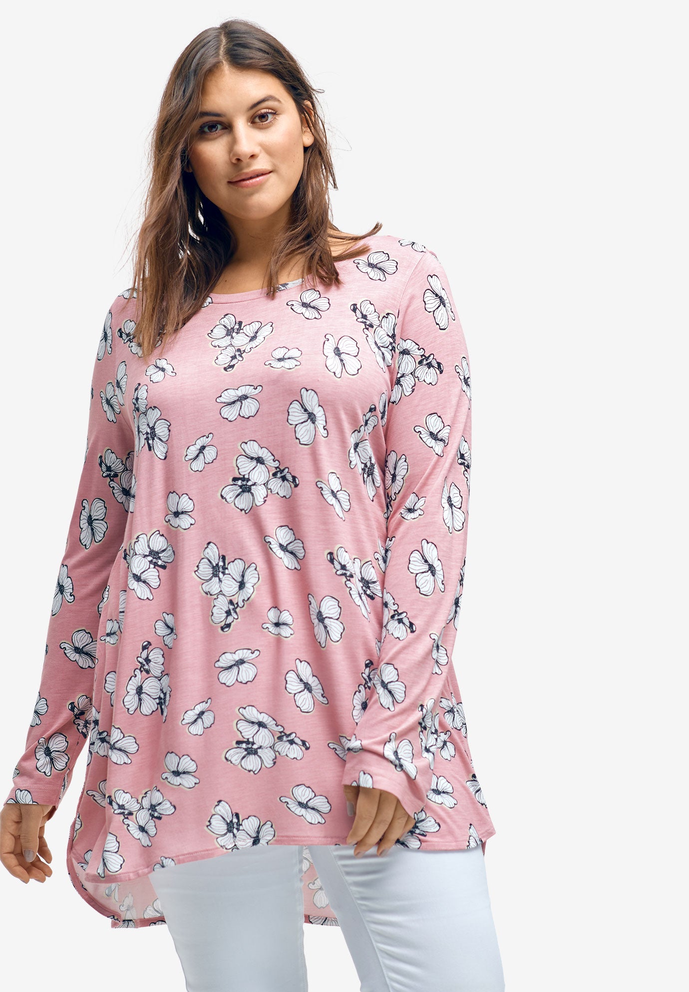 plus size hi low tunic