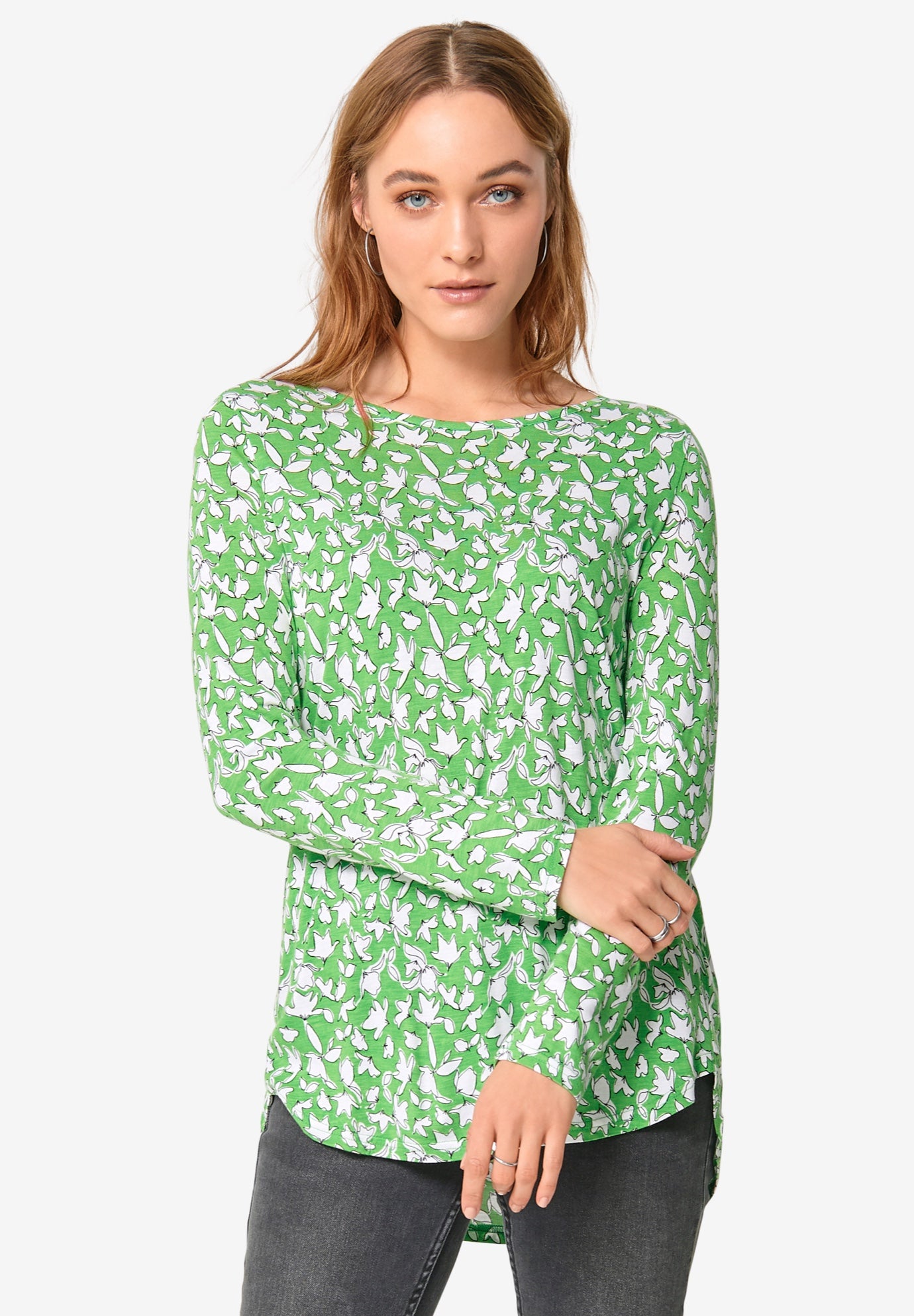 High/low Shirttail Hem Tunic Jessica London