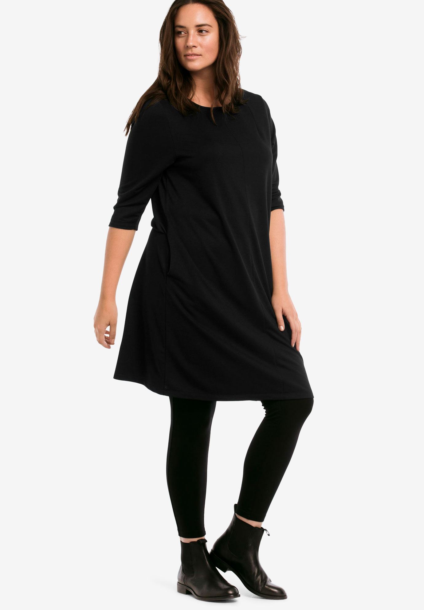A-line French Terry Dress by ellos® | Jessica London